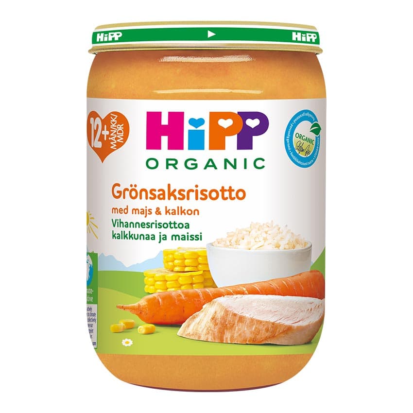 Hipp Grönsaksrisotto & Kalkon 12m 220g