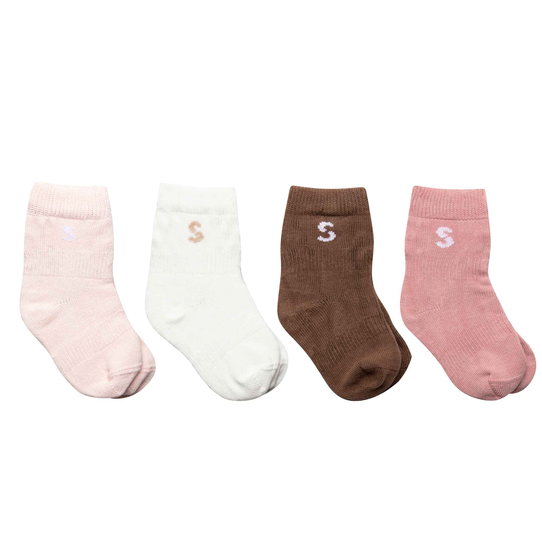 Stuckies Rosie Utan anti-slip 10/15 0-6 mån 4-pack 2