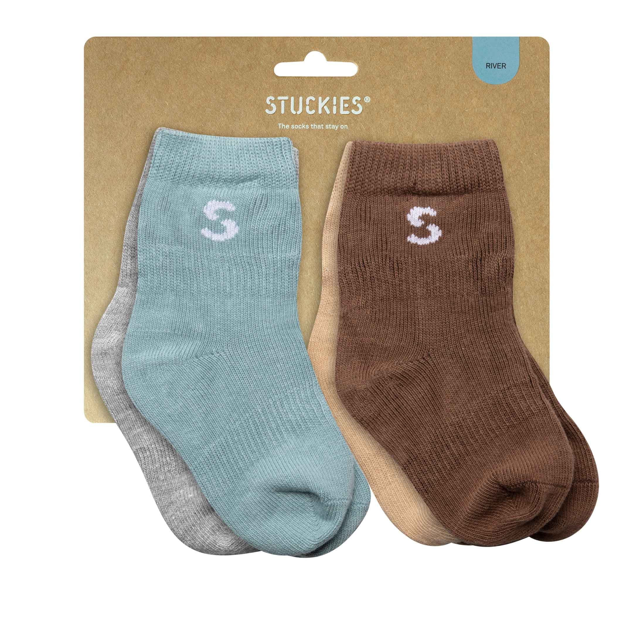 Stuckies River Utan anti-slip 10/15 0-6 mån 4-pack