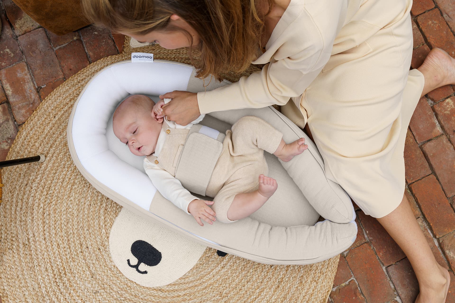 Doomoo Babybädd Quilt Sand - produktbild 2