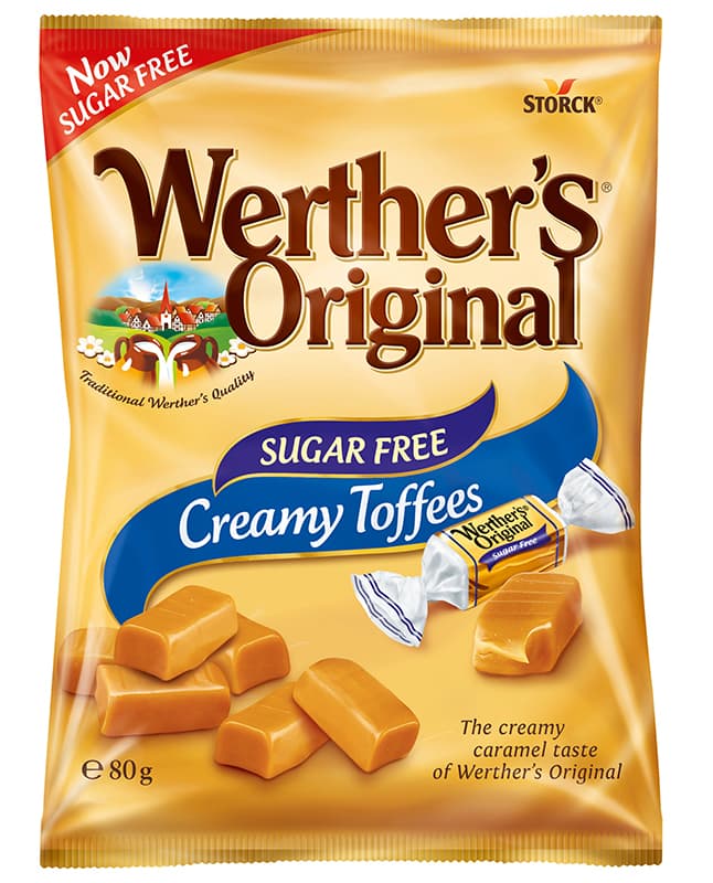 Werther's Original Creamy Toffees Sugar Free 80 g