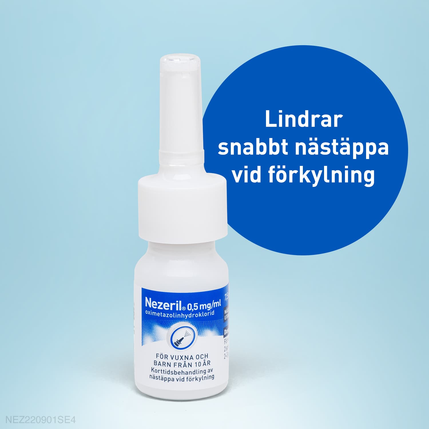 Nezeril Nässpray, Lösning 0,5 mg/ml 7,5 ml - utan konserveringsmedel 5