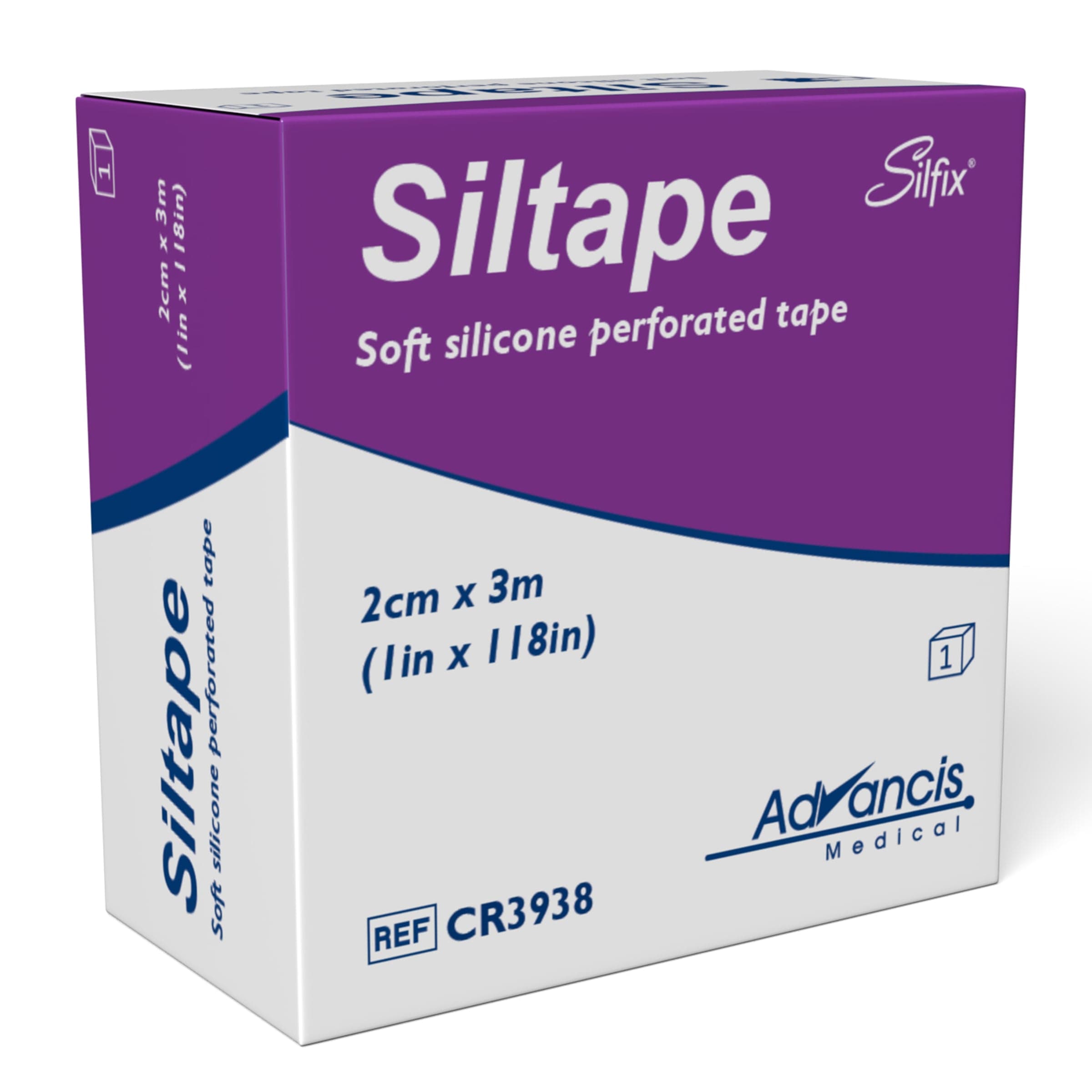 Siltape medicinsk silikontejp 2cm x 3m