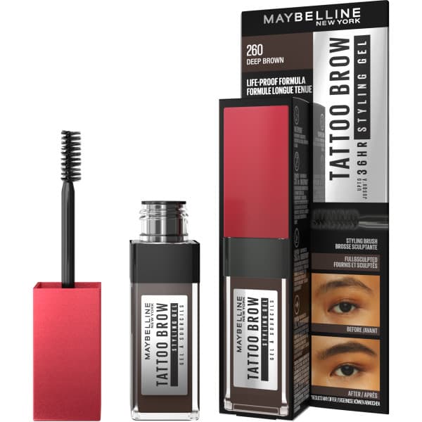 Maybelline Tattoo Brow 36H Styling Gel 260 Deep Brown 6 ml - produktbild 3
