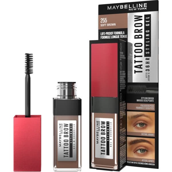 Maybelline Tattoo Brow 36H Styling Gel 255 Soft Brown 6 ml - produktbild 3