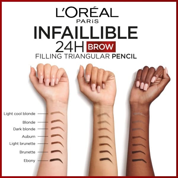 L'Oréal Paris Infaillible Brows 24H Filling Triangular Pencil Ebony 1.0 - produktbild 4
