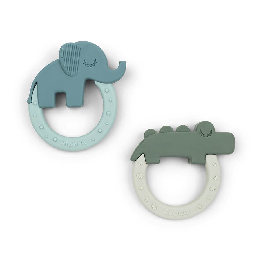 Done by Deer Bitring Deer friends Green/Blue 2-pack 2