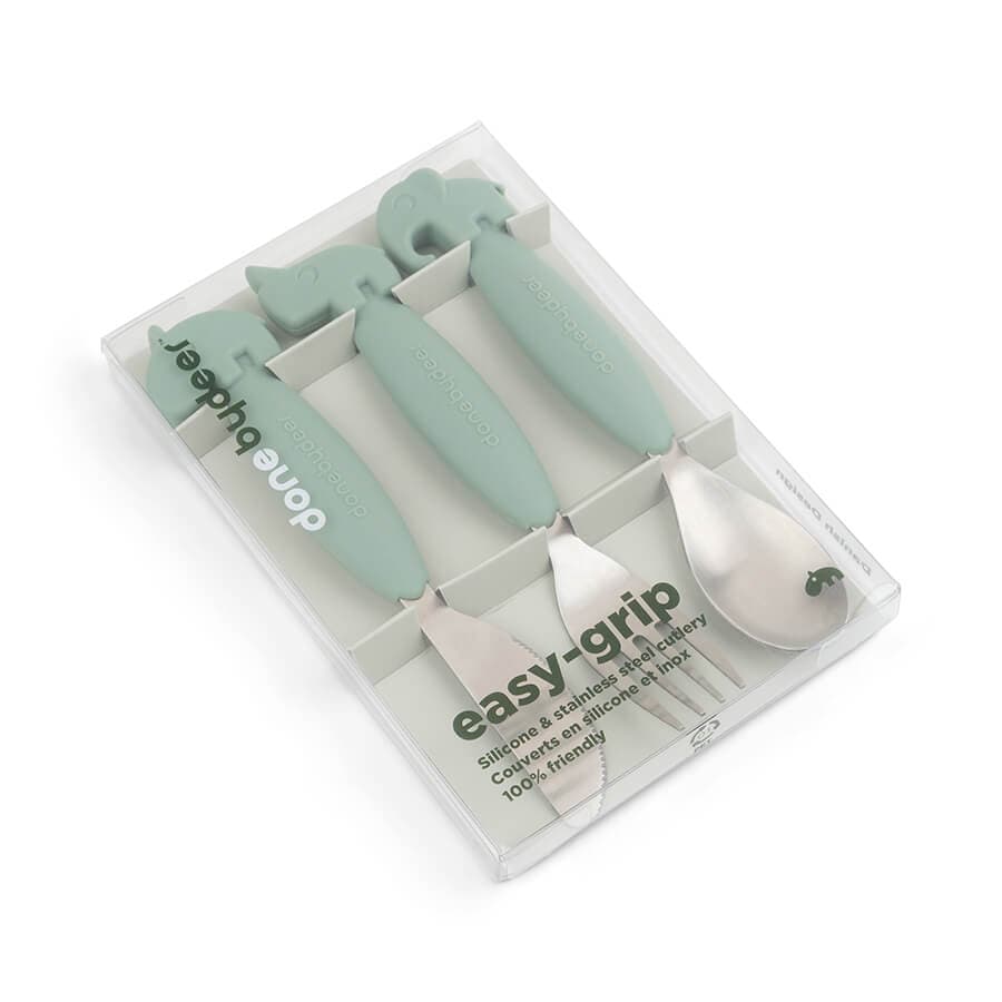 Done by Deer Easy-grip Bestickset Deer friends Green - produktbild 3
