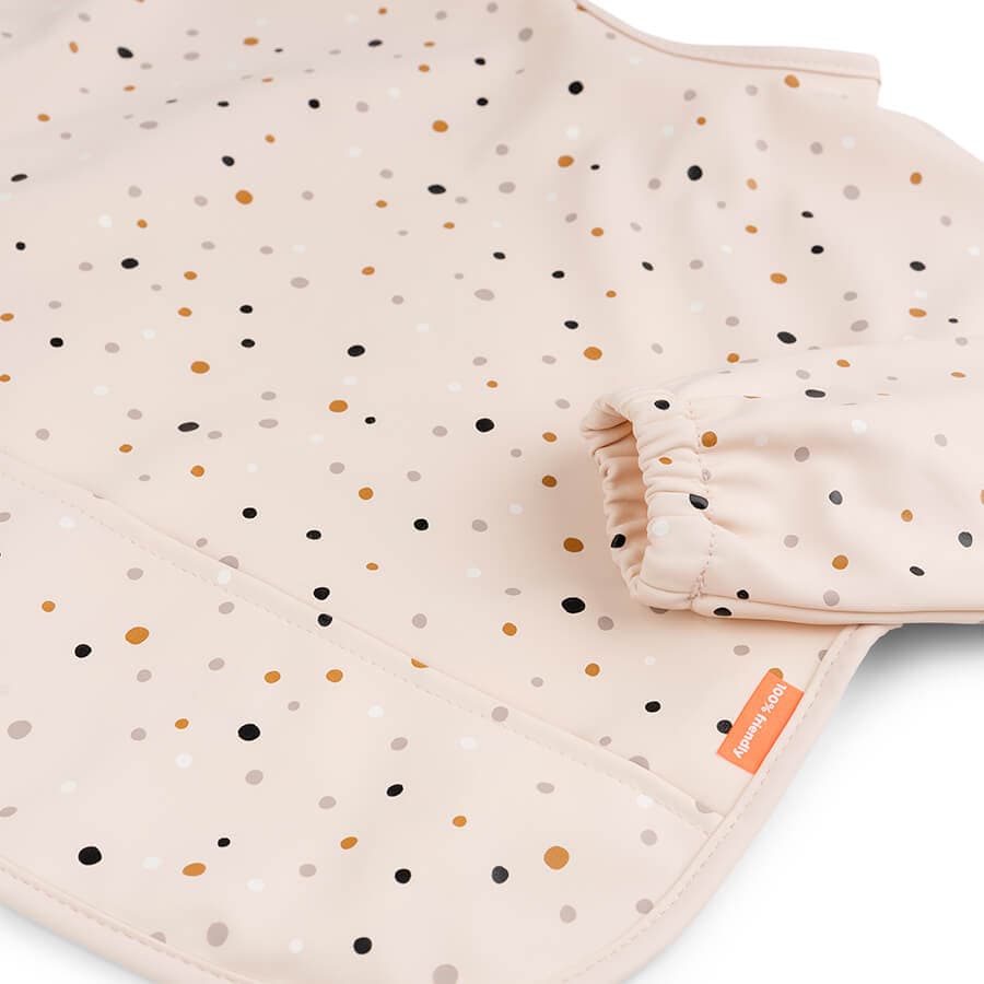 Done by Deer Långärmad Haklapp Happy dots Powder - produktbild 2