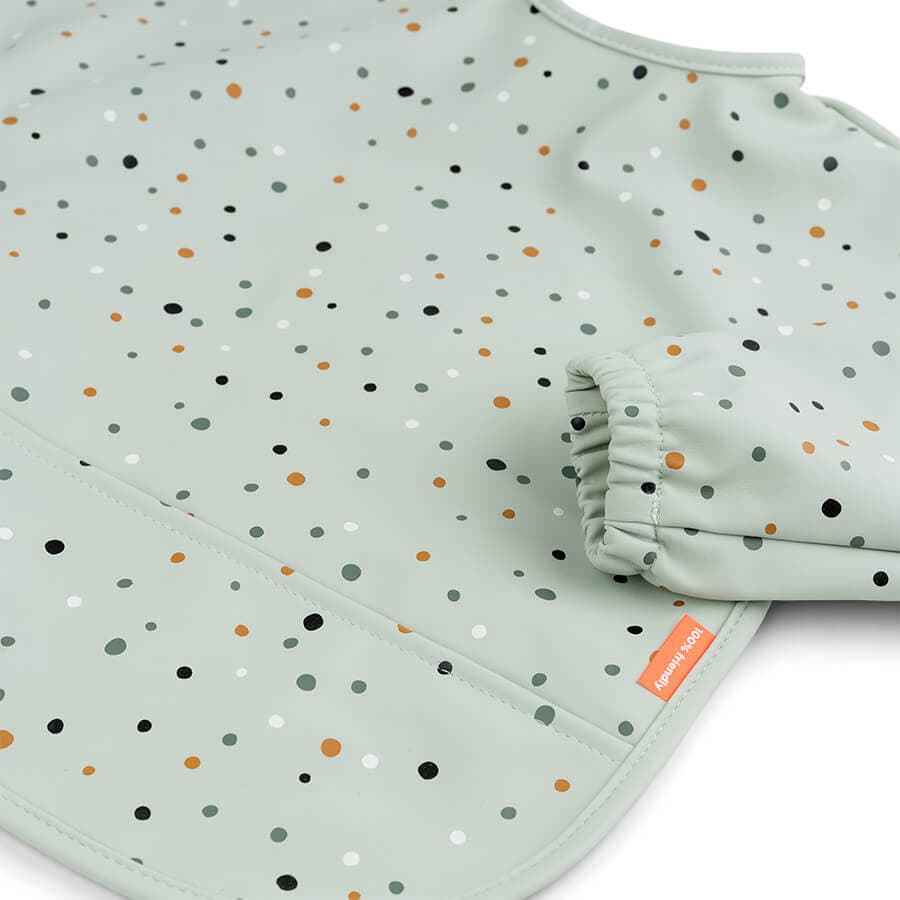 Done by Deer Långärmad Haklapp Happy dots Green - produktbild 2