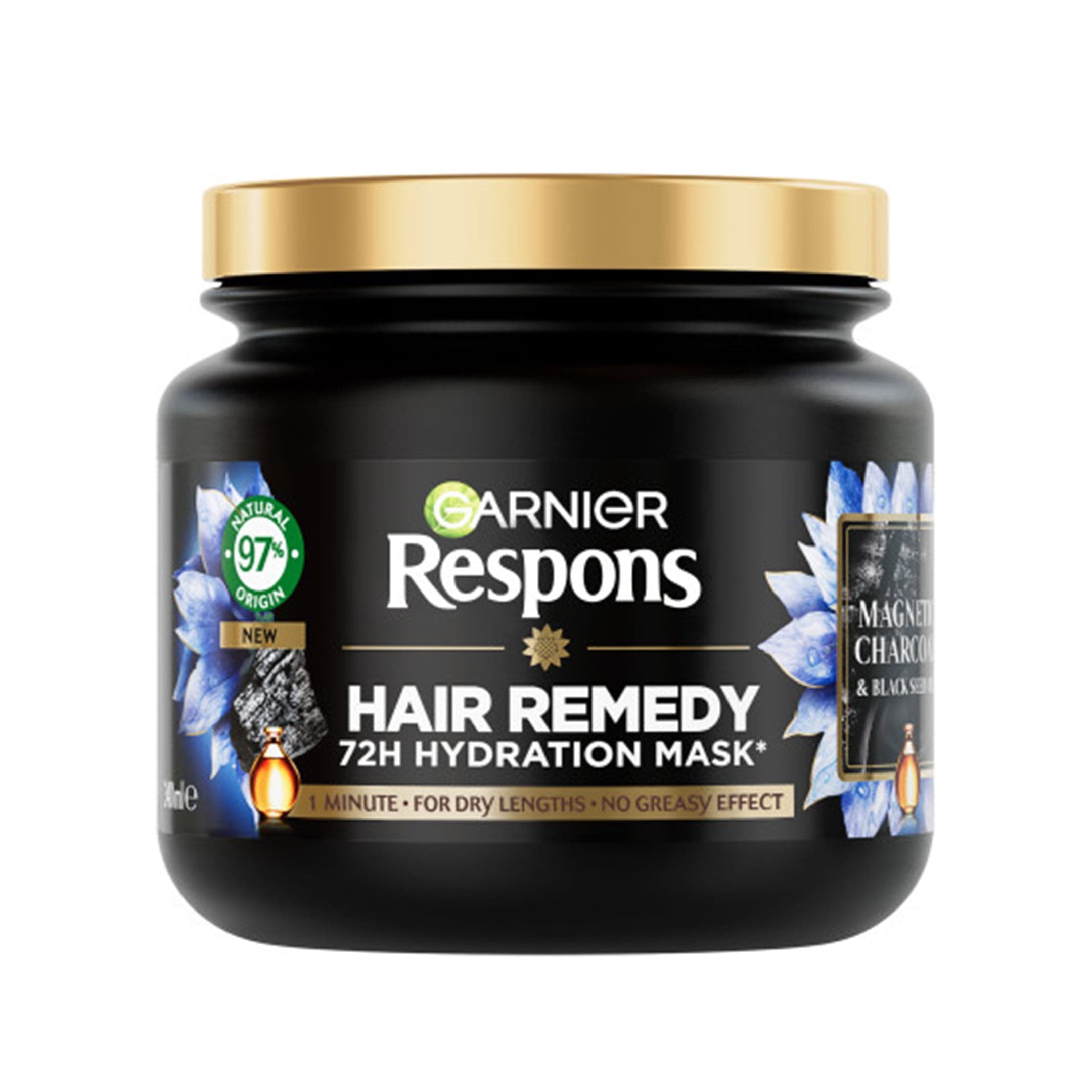 Garnier Respons Magnetic Charcoal Hair Remedy Mask 340 ml
