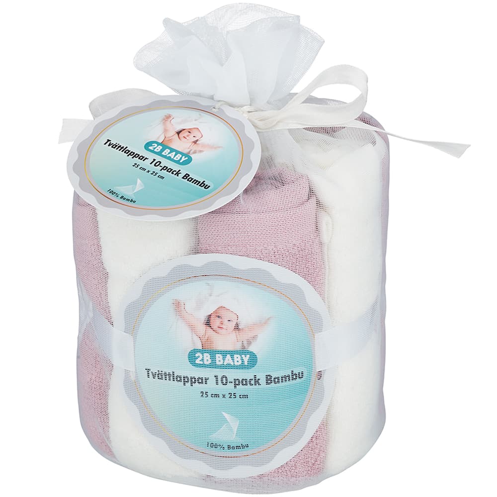 2B Baby Tvättlappar Bambu Burnished Lilac 10-pack
