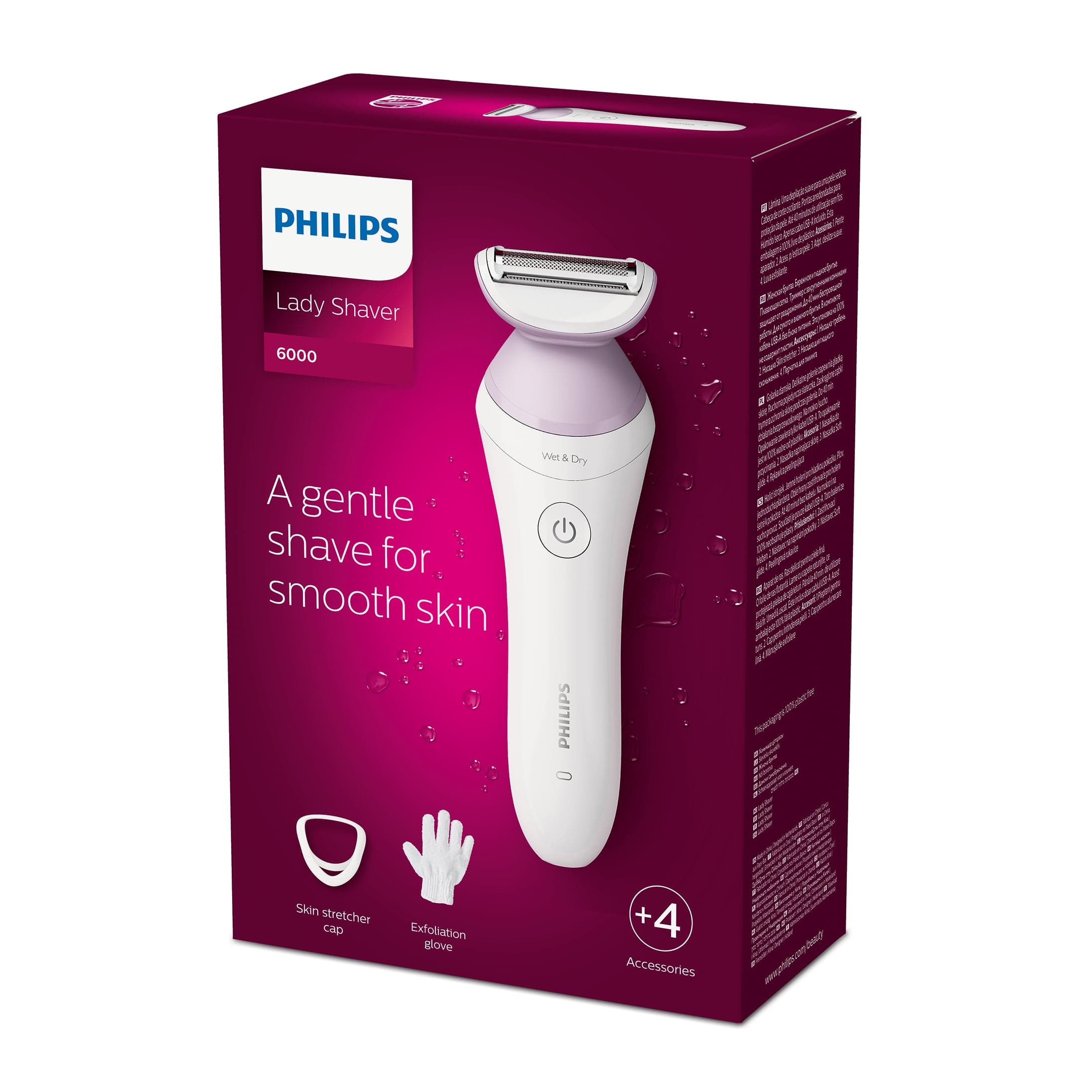 Philips Lady Shaver Series 6000 Sladdlös våt och torr användning 3