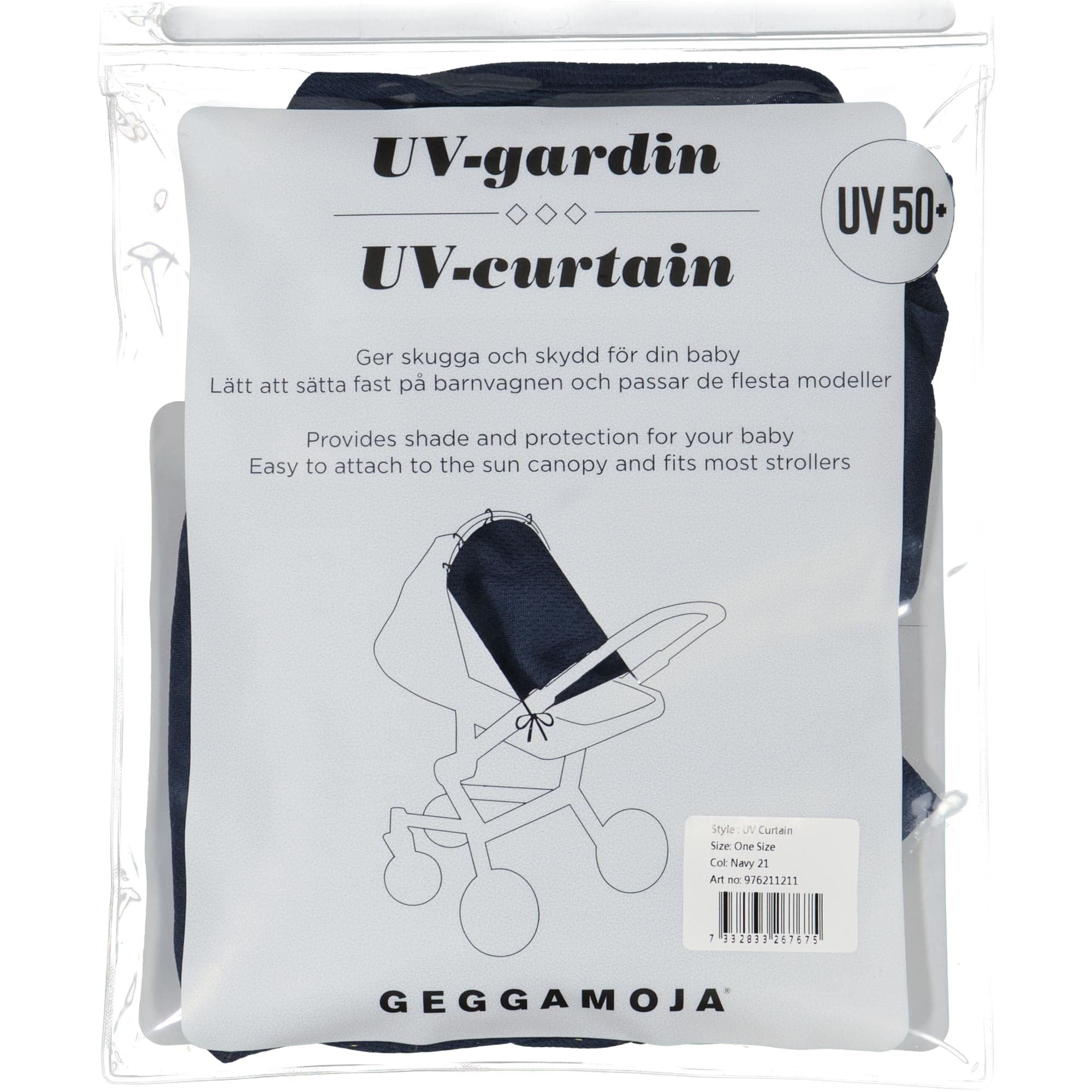 Geggamoja UV-gardin Marinblå - produktbild 2