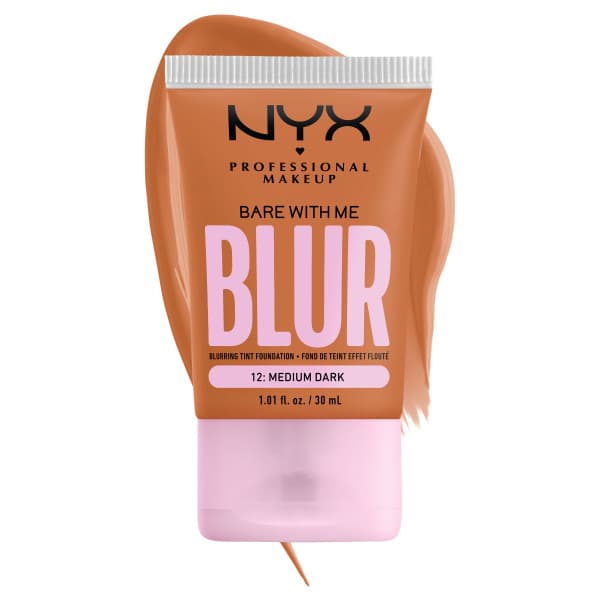 NYX Professional Makeup Bare With Me Blur Tint Foundation Medium Dark 12 30 ml - produktbild 3
