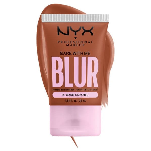 NYX Professional Makeup Bare With Me Blur Tint Foundation 16 Warm Caramel 30 ml - produktbild 2