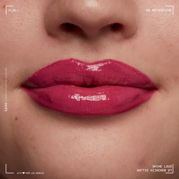 NYX Professional Makeup Shine Loud High Pigment Lip Shine 27 Hottie Hijacker - produktbild 4