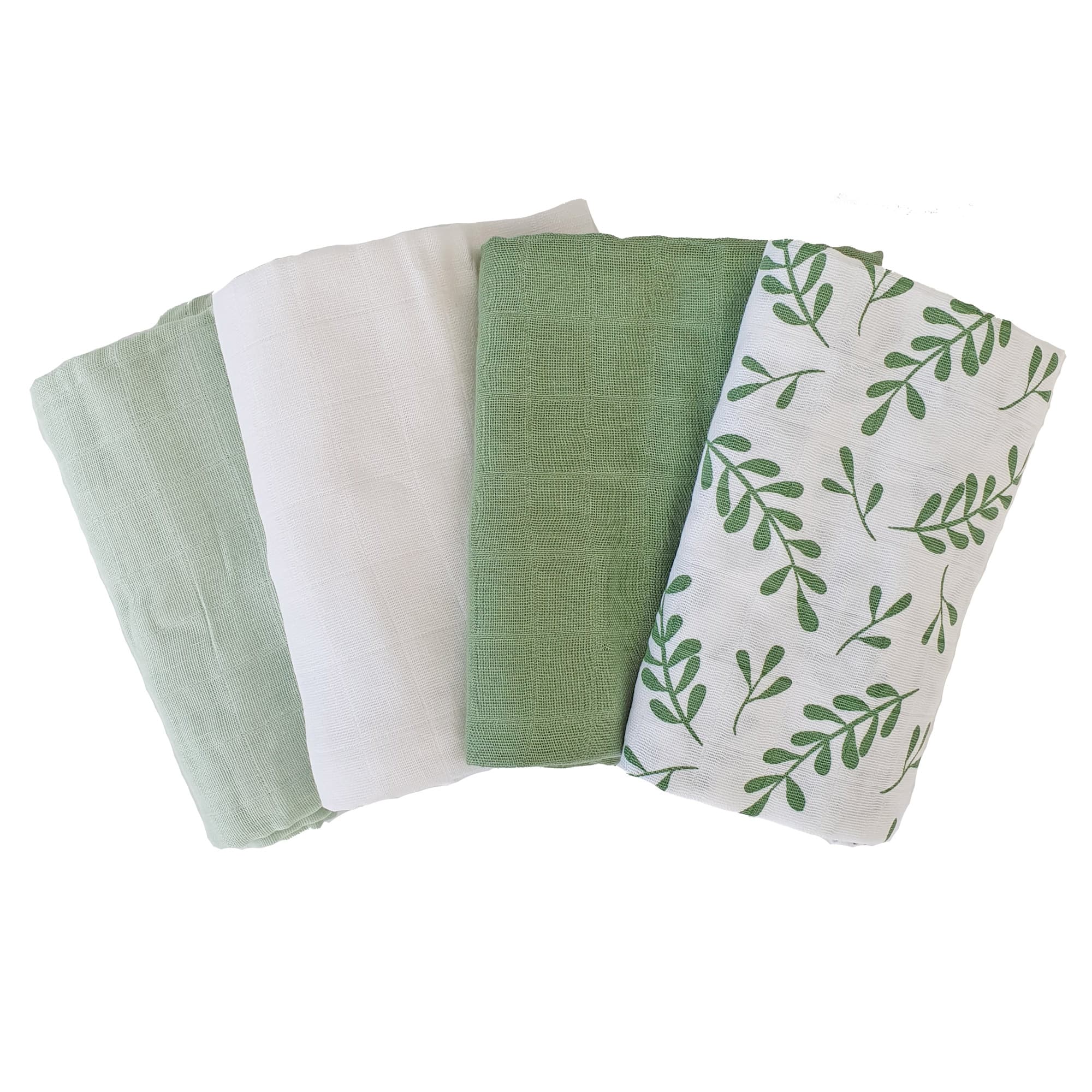 Summerville Muslin Floral Green Eko 4-pack 2