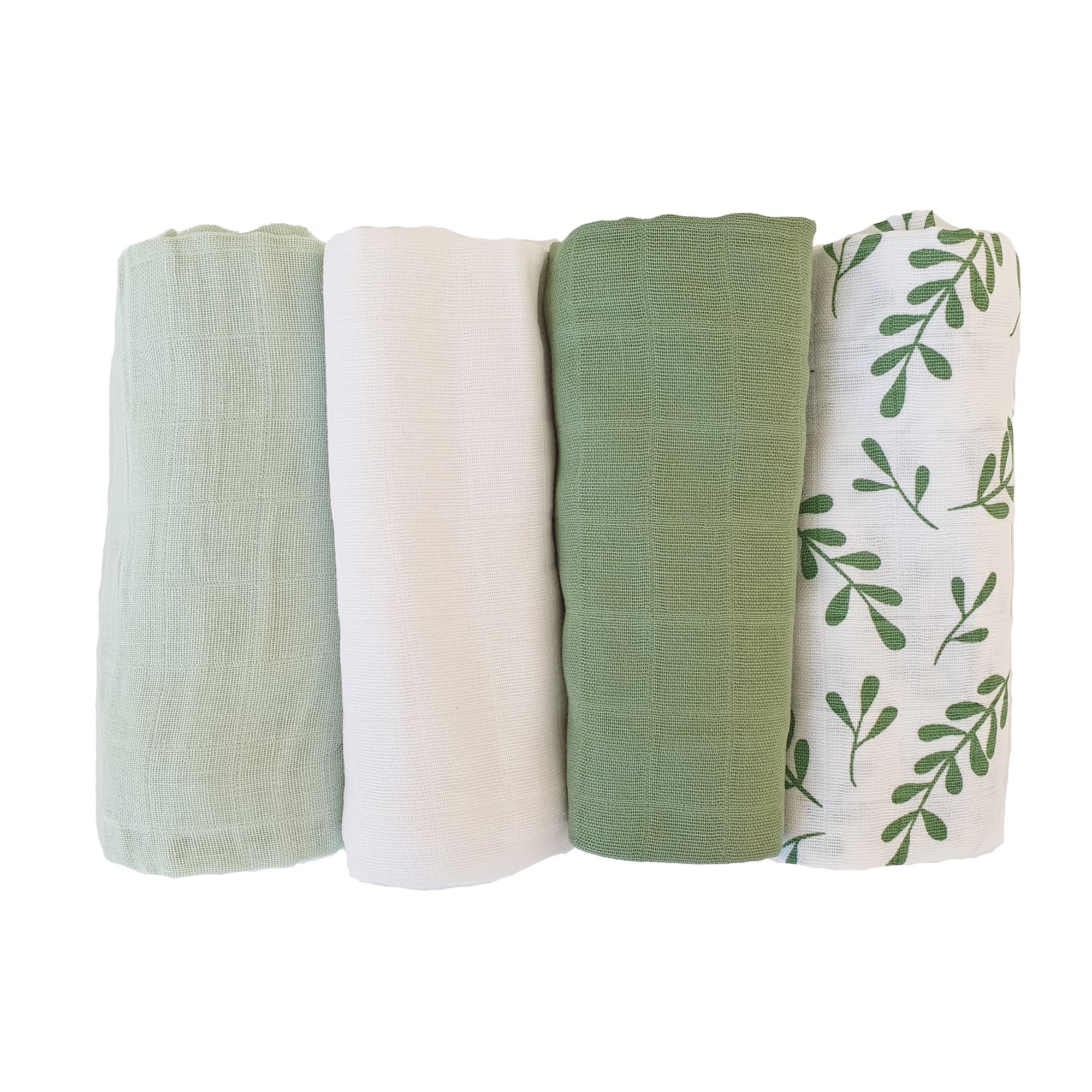 Summerville Muslin Floral Green Eko 4-pack 3