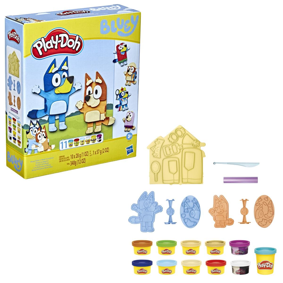 Hasbro Play-Doh Bluey Make 'n Mash Costumes Playset 3