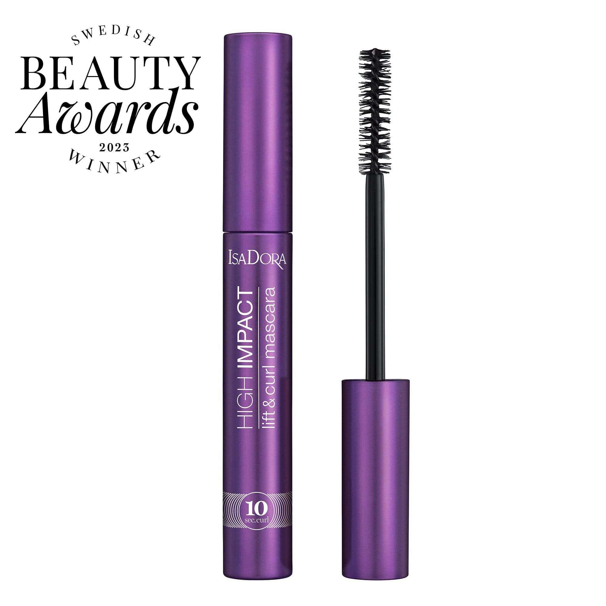IsaDora 10 Sec High Impact Lift & Curl Mascara 30 Black - produktbild 2