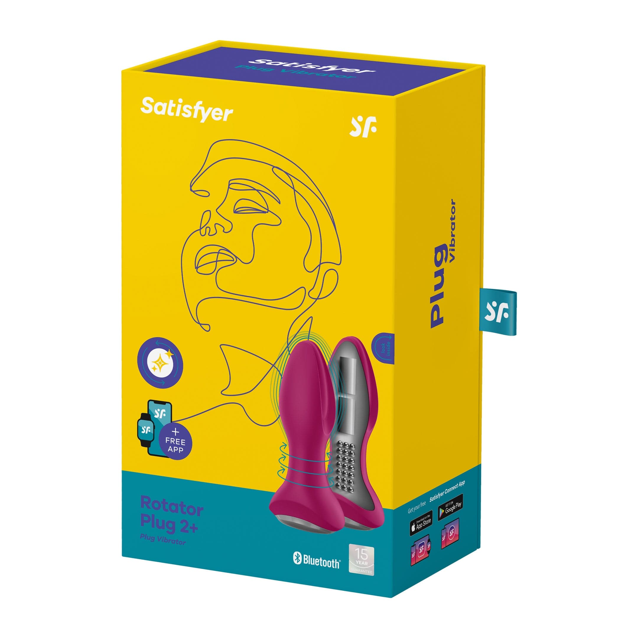 Satisfyer Rotator Plug 2+ Fuchsia - produktbild 3