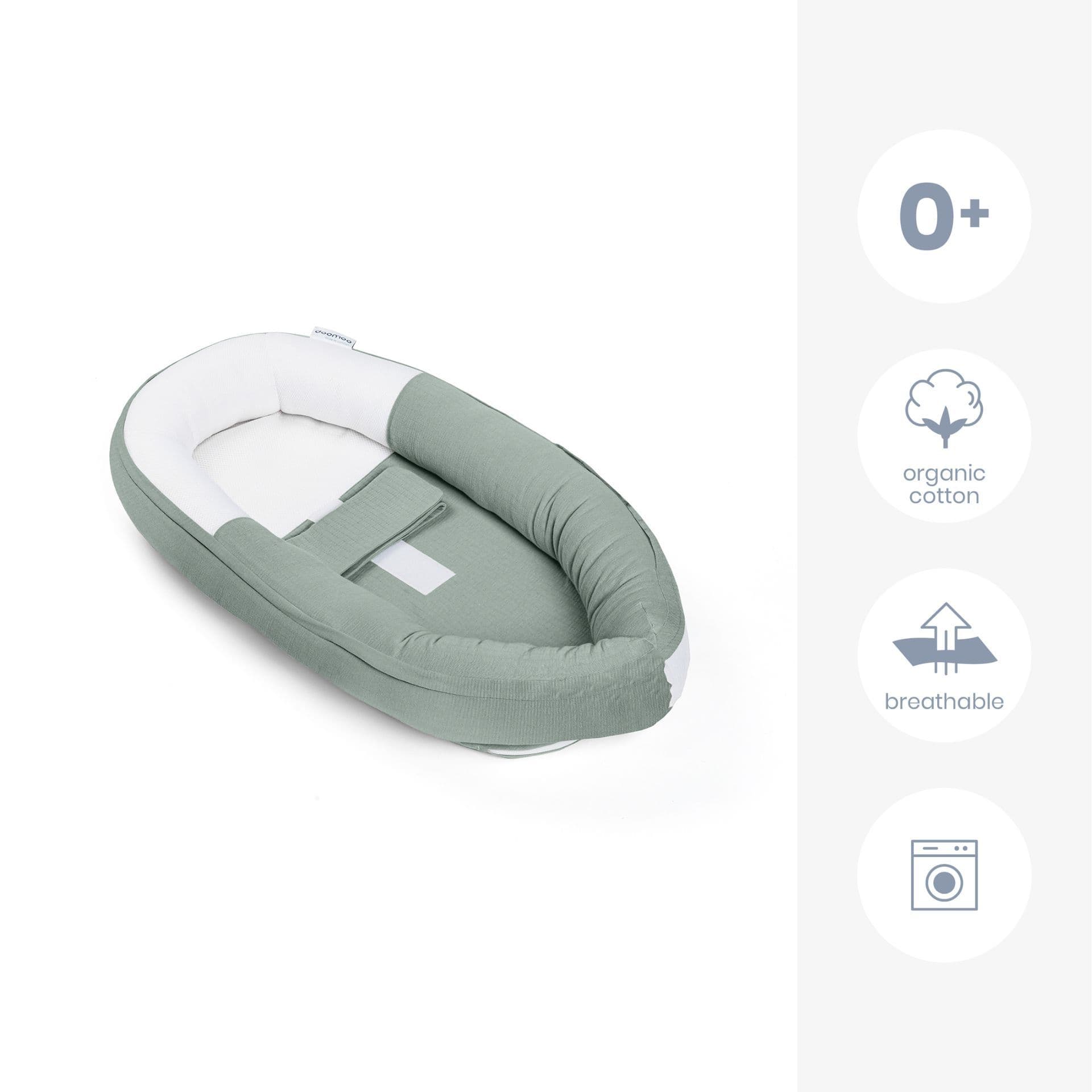 Doomoo Babybädd Quilt Khaki 2
