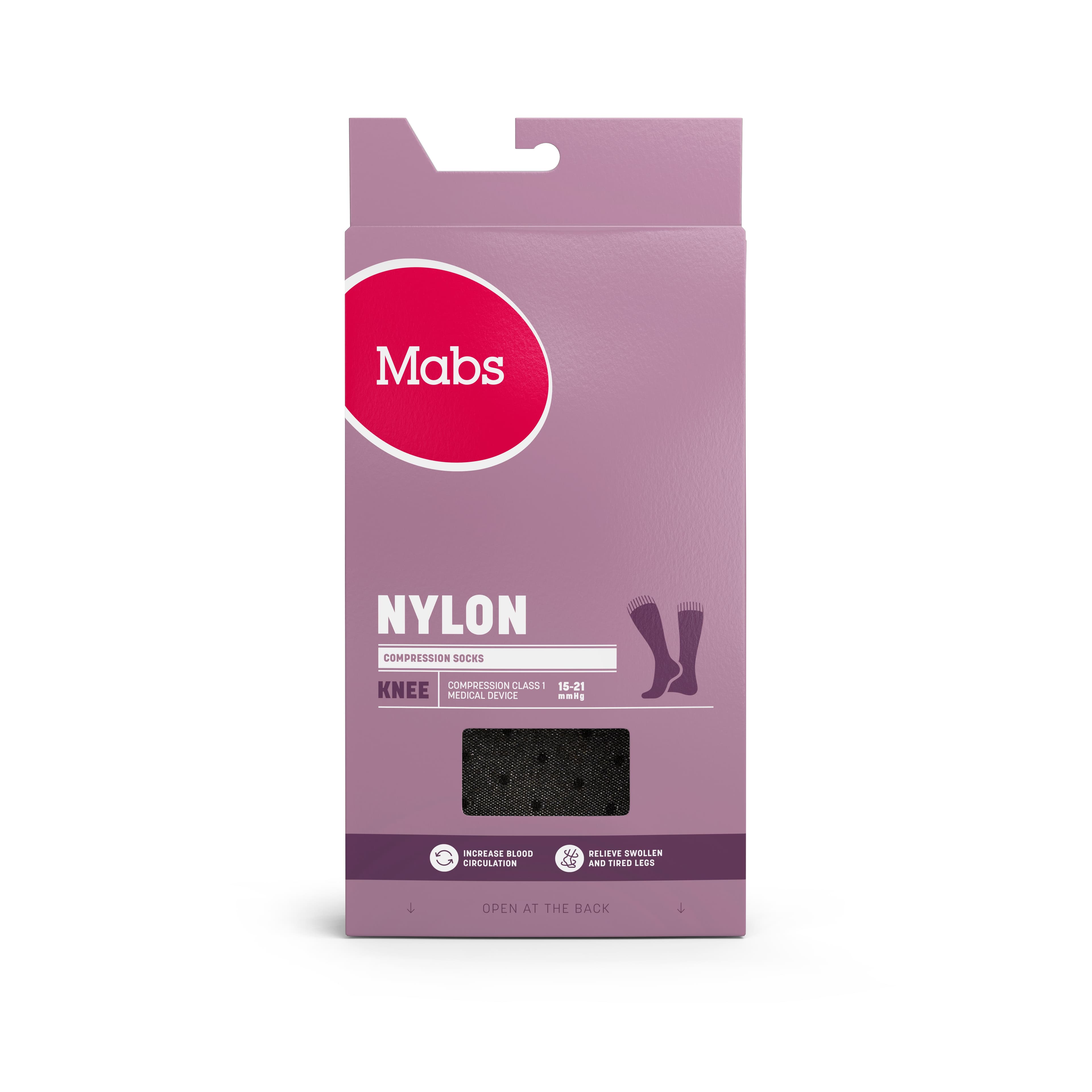 Mabs Nylon Knee Black Dotted M 2
