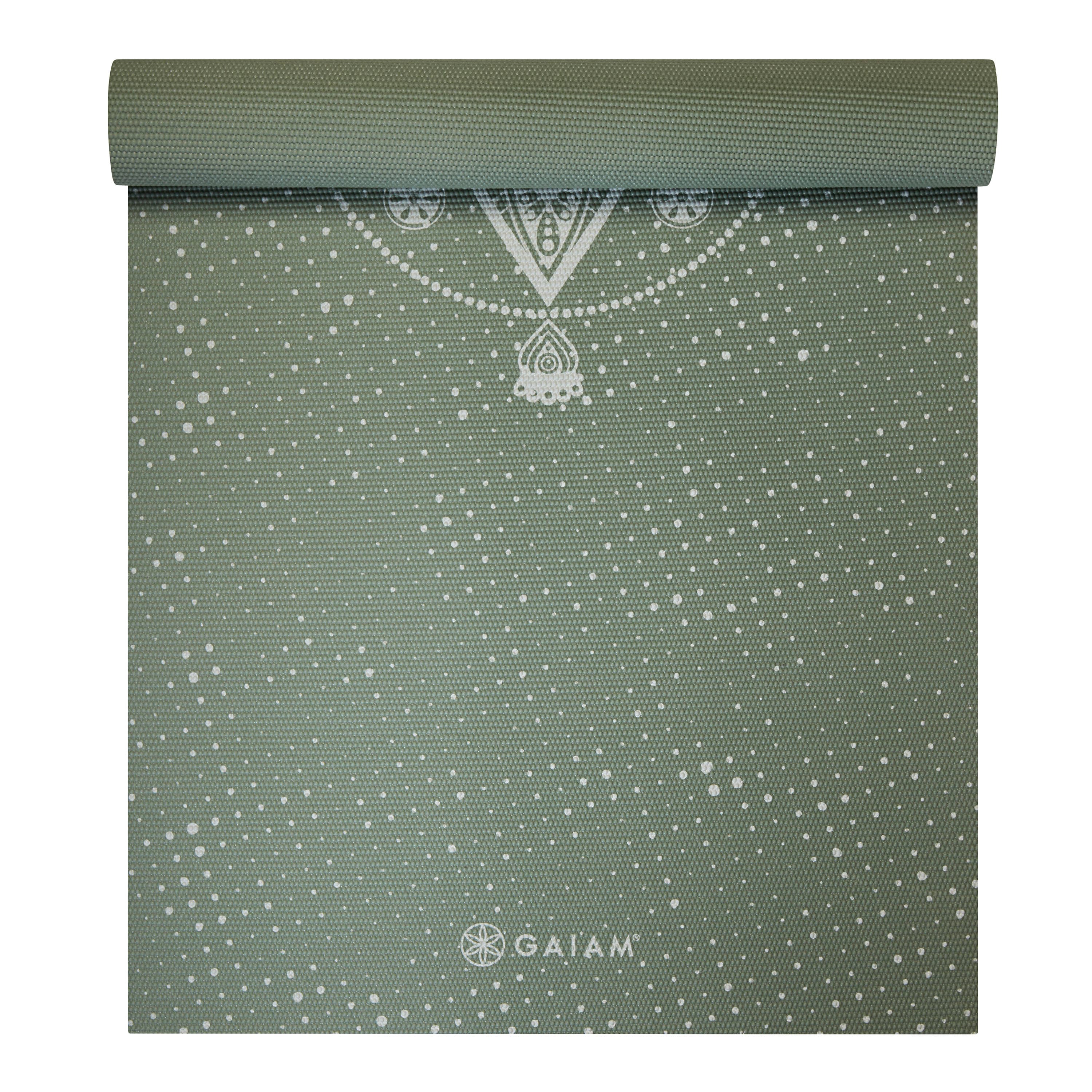 Gaiam Celestial Green Yoga Mat Classic Printed 5 mm 2