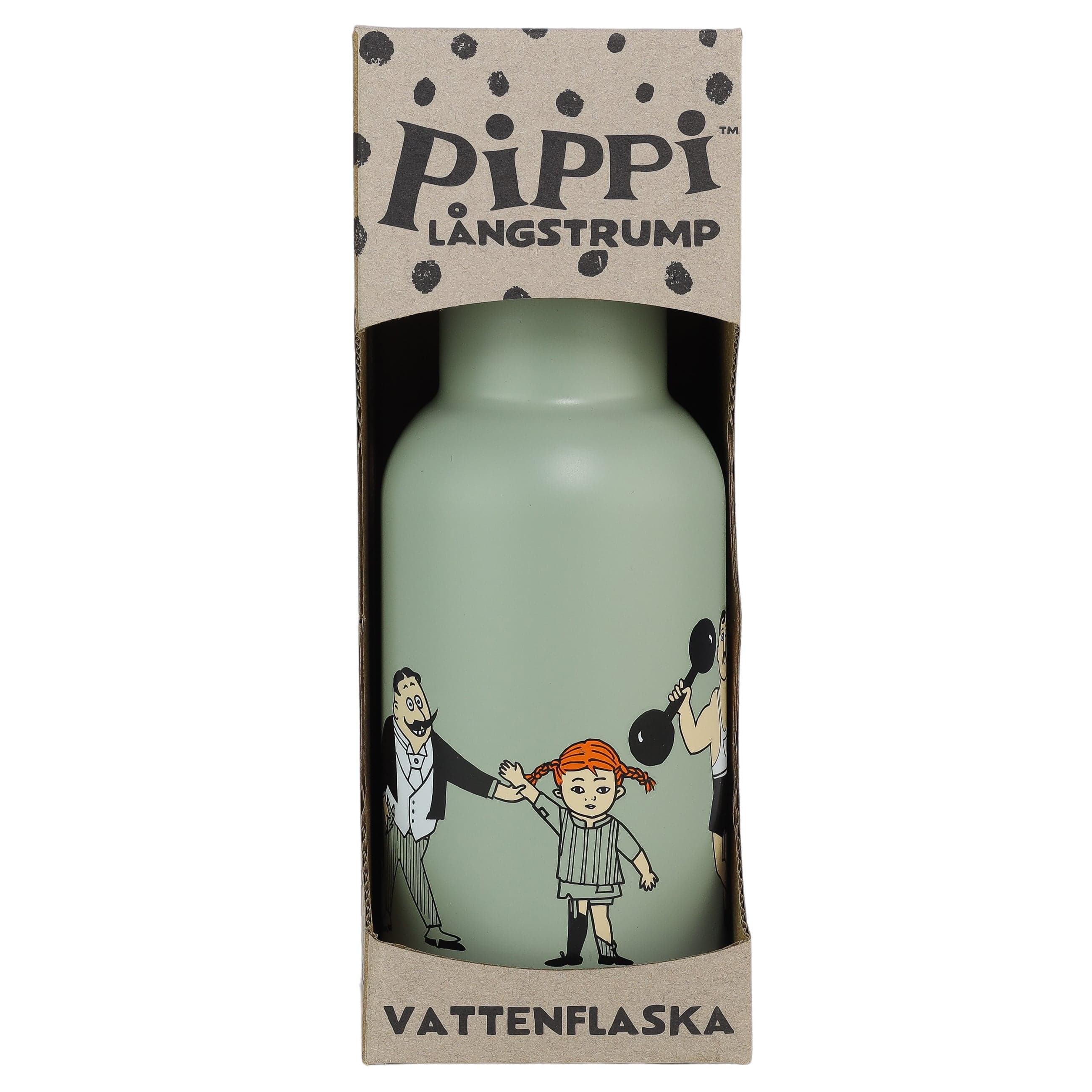Rätt Start Pippi Cirkus Vattenflaska Grön 340 ml - produktbild 2