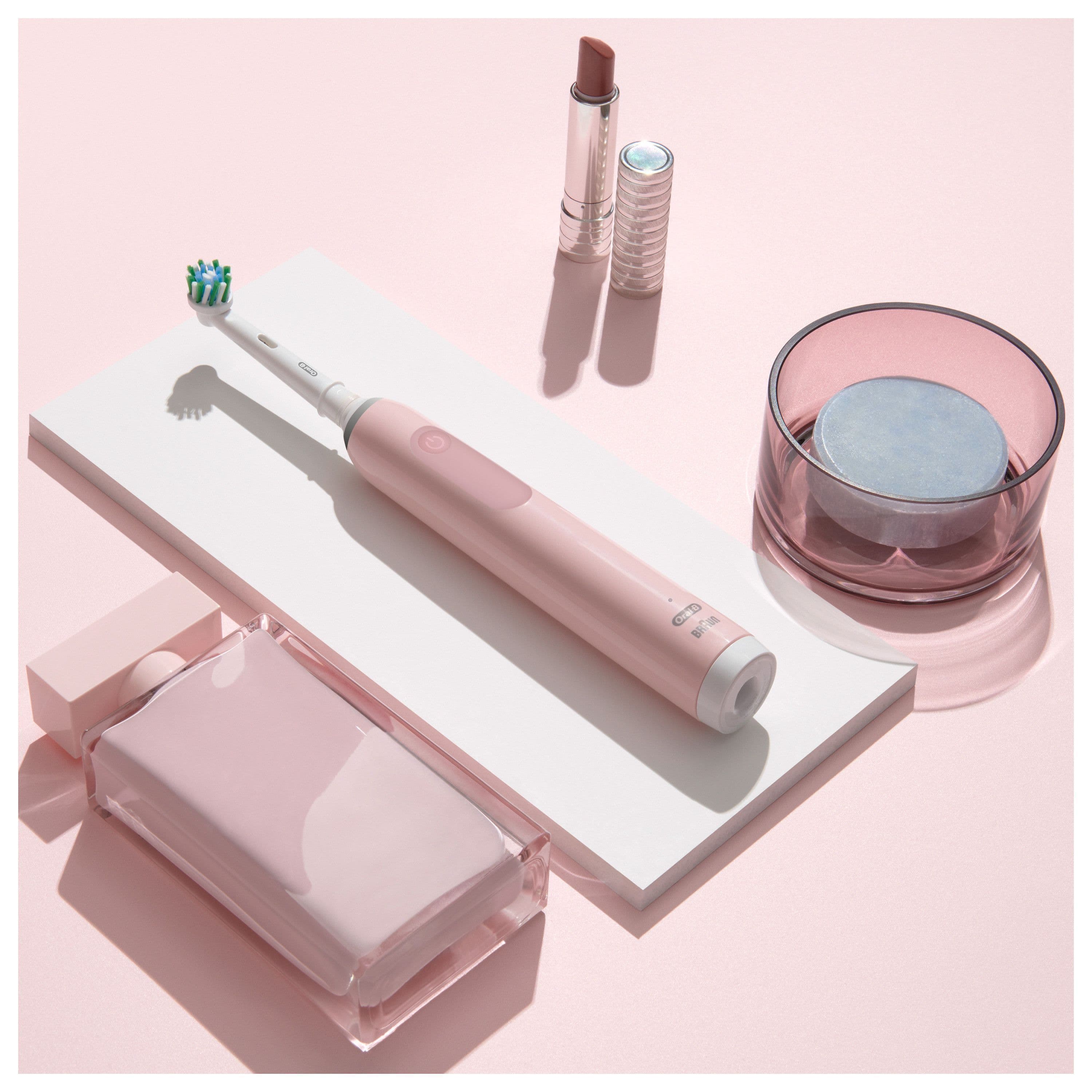 Oral-B Pro S3 Rosa Eltandborste med 2 Cross Action Tandborsthuvuden - produktbild 2