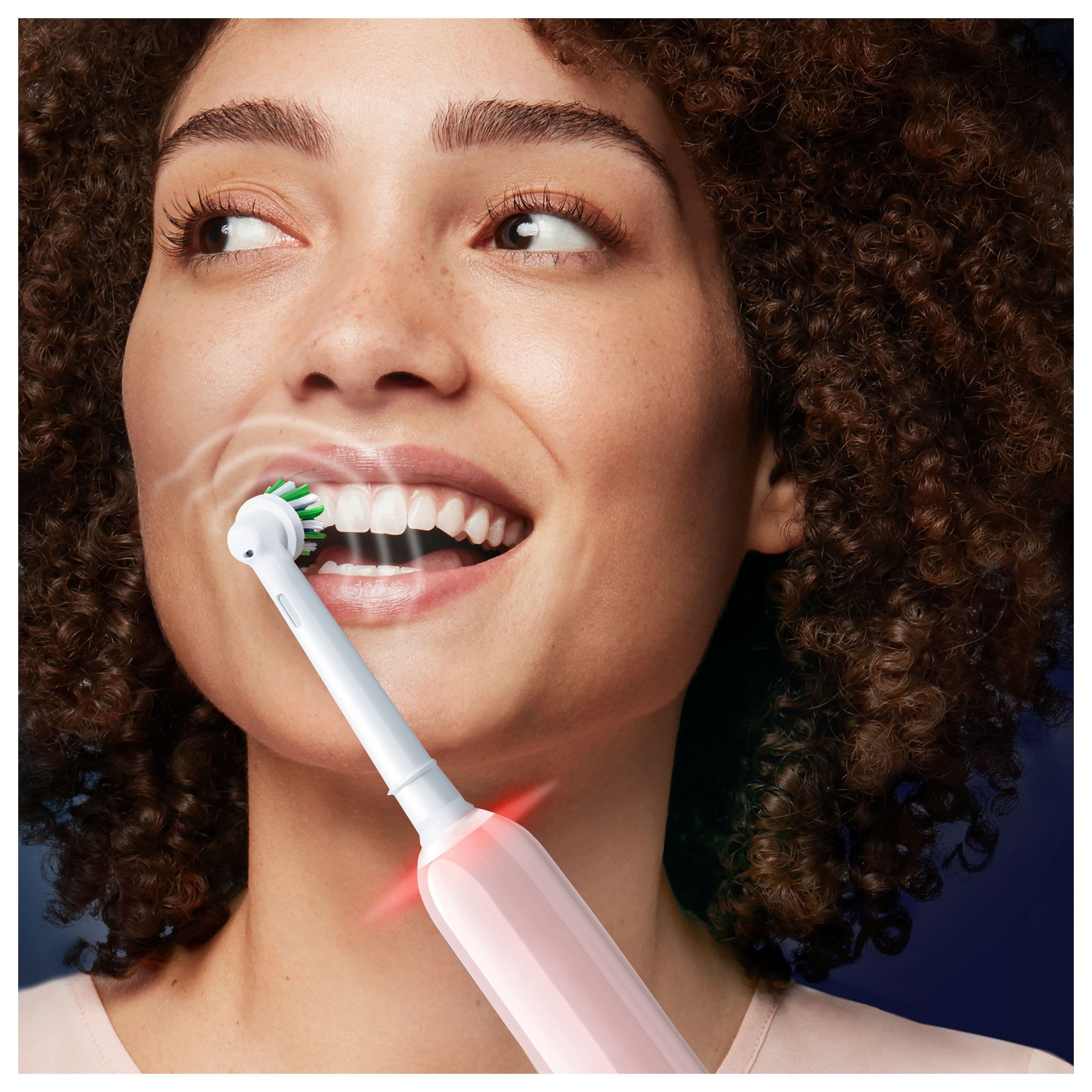 Oral-B Pro S3 Rosa Eltandborste med 2 Cross Action Tandborsthuvuden - produktbild 3
