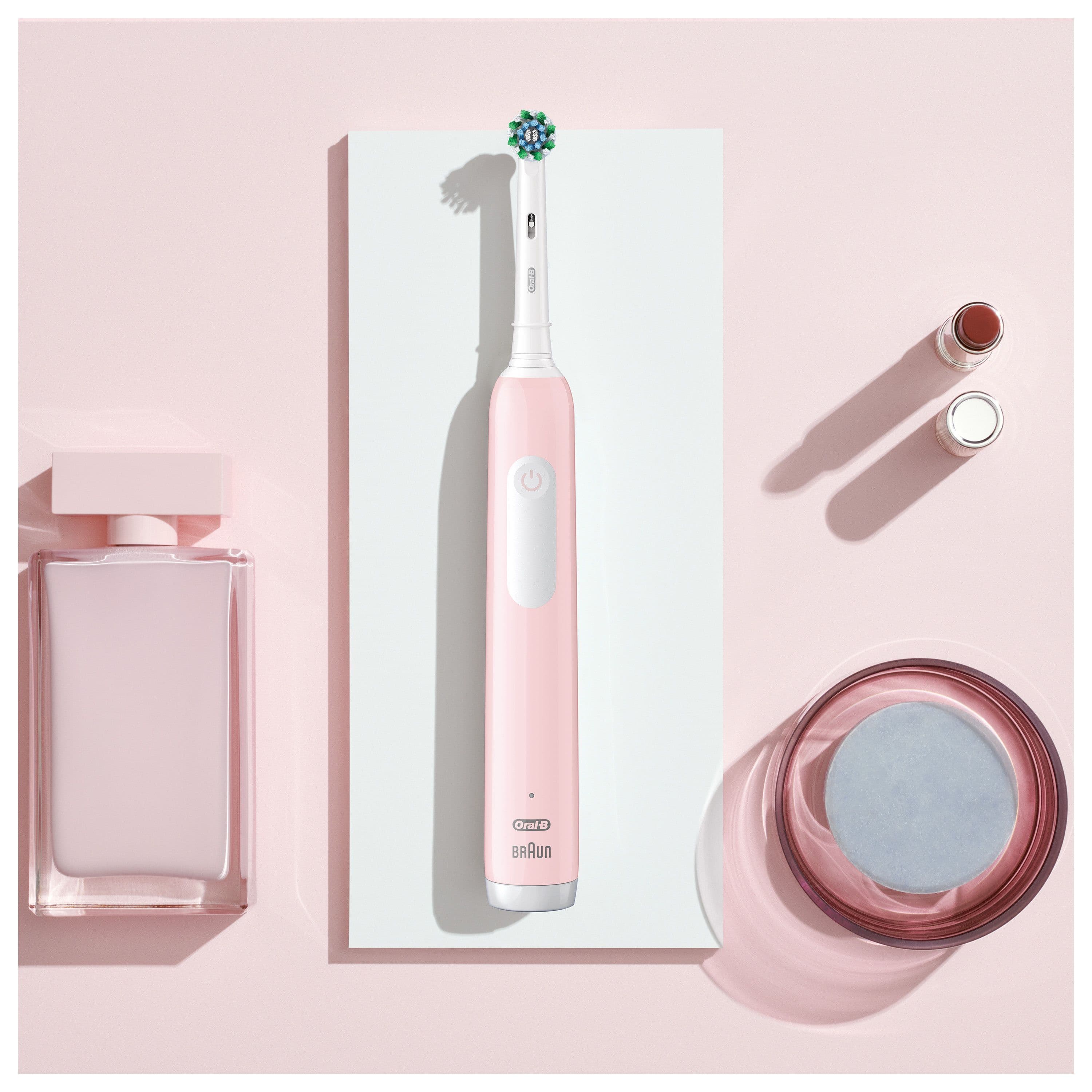 Oral-B Pro Series 1 Rosa Eltandborste 2 Tandborsthuvuden Designed by Braun 3