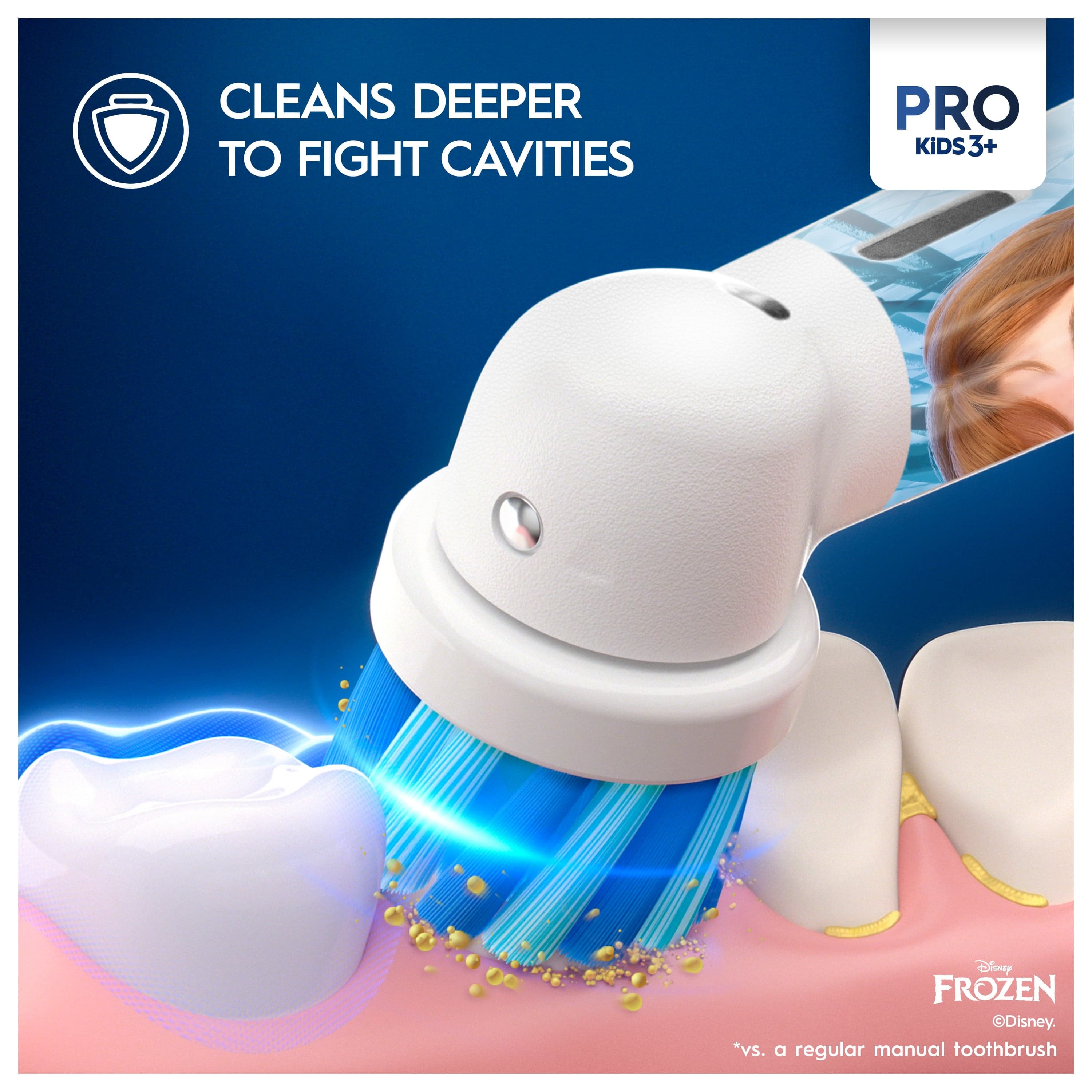 Oral-B Pro Kids Frost Eltandborste med Resefordal för Barn Designed By Braun - produktbild 5