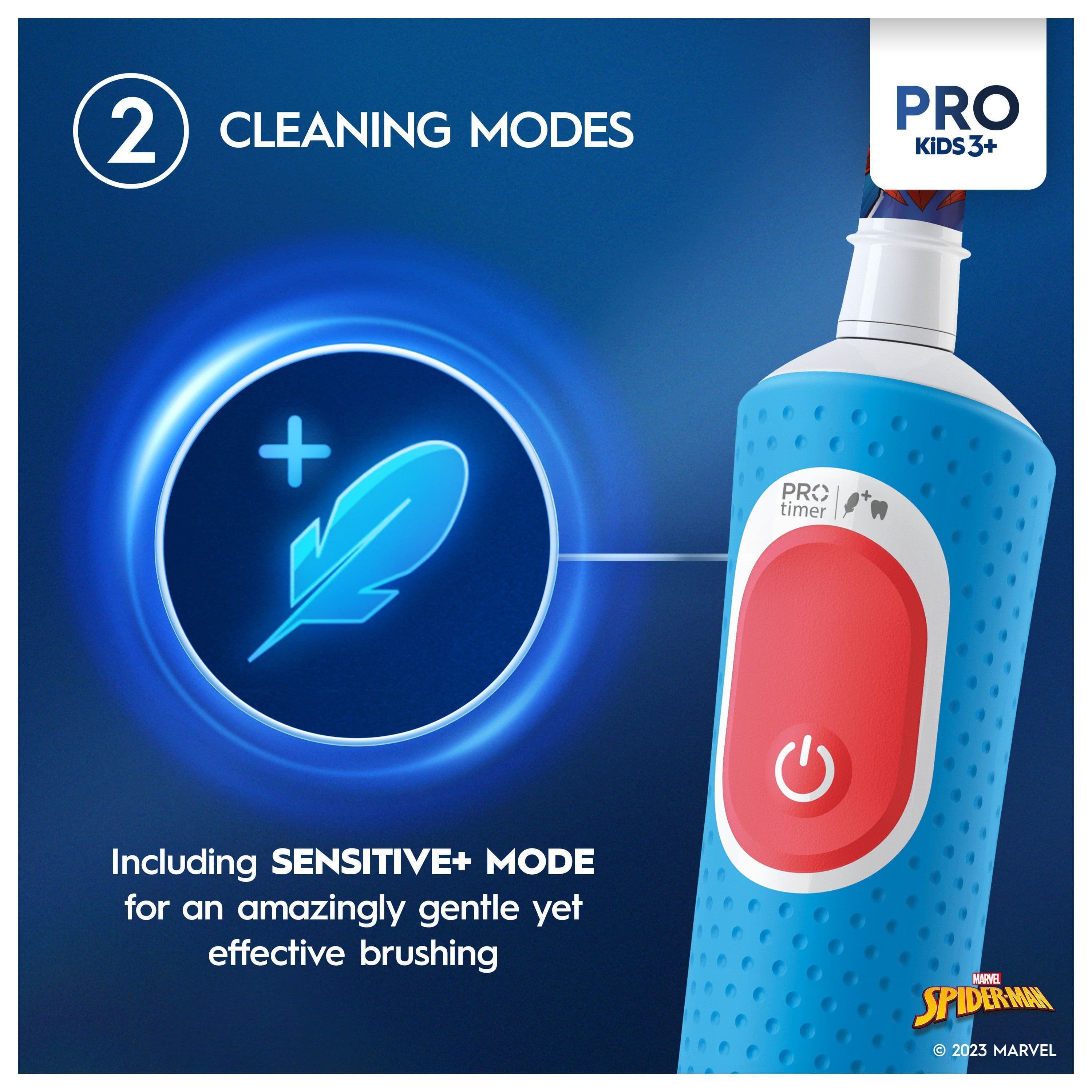 Oral-B Pro Kids Spider-Man Eltandborste för Barn Designed By Braun 3
