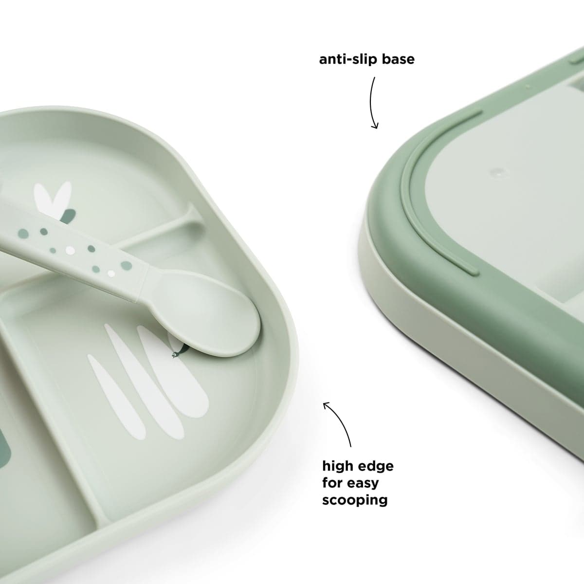 Done by Deer Foodie Uppdelad Tallrik Croco Green - produktbild 3