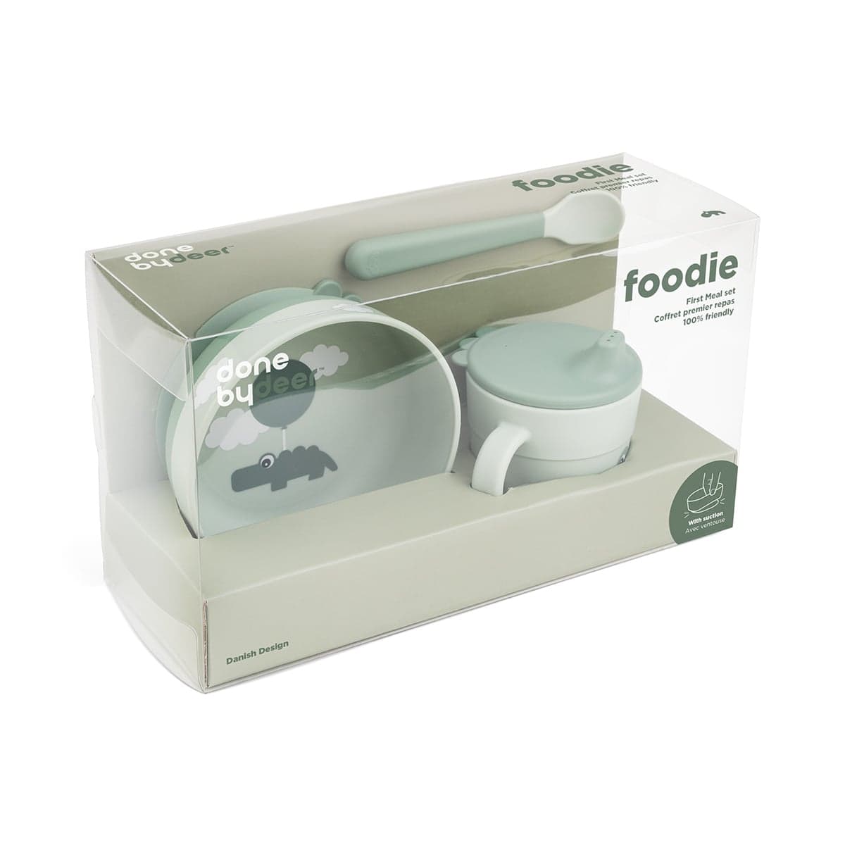 Done by Deer Foodie First Meal Set Happy Clouds Green - produktbild 5