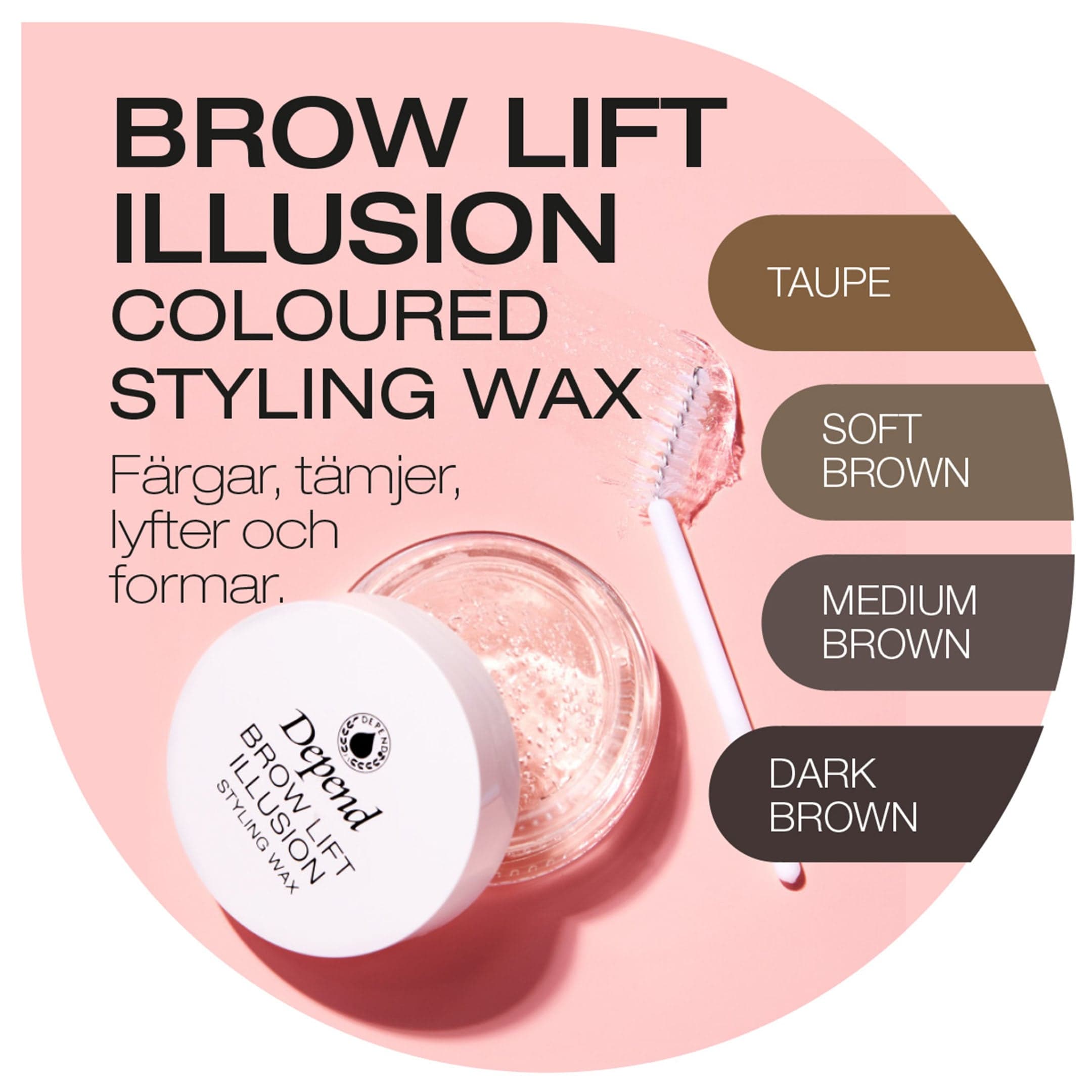 Depend Brow Lift Illusion Styling Wax Medium Brown 5 g 4