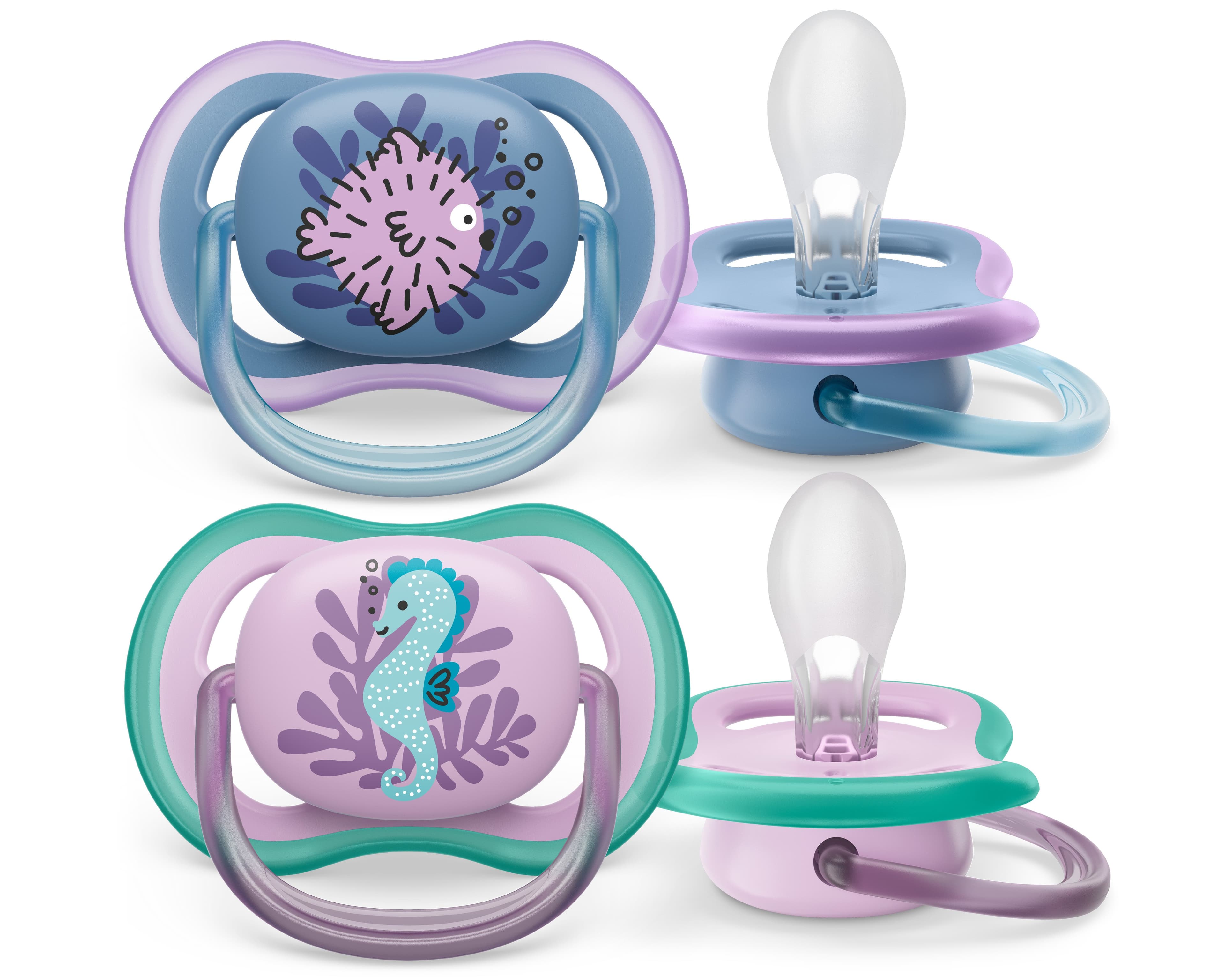 Philips Avent Ultra Air Napp 6-18 månader Blå/Lila 2 st