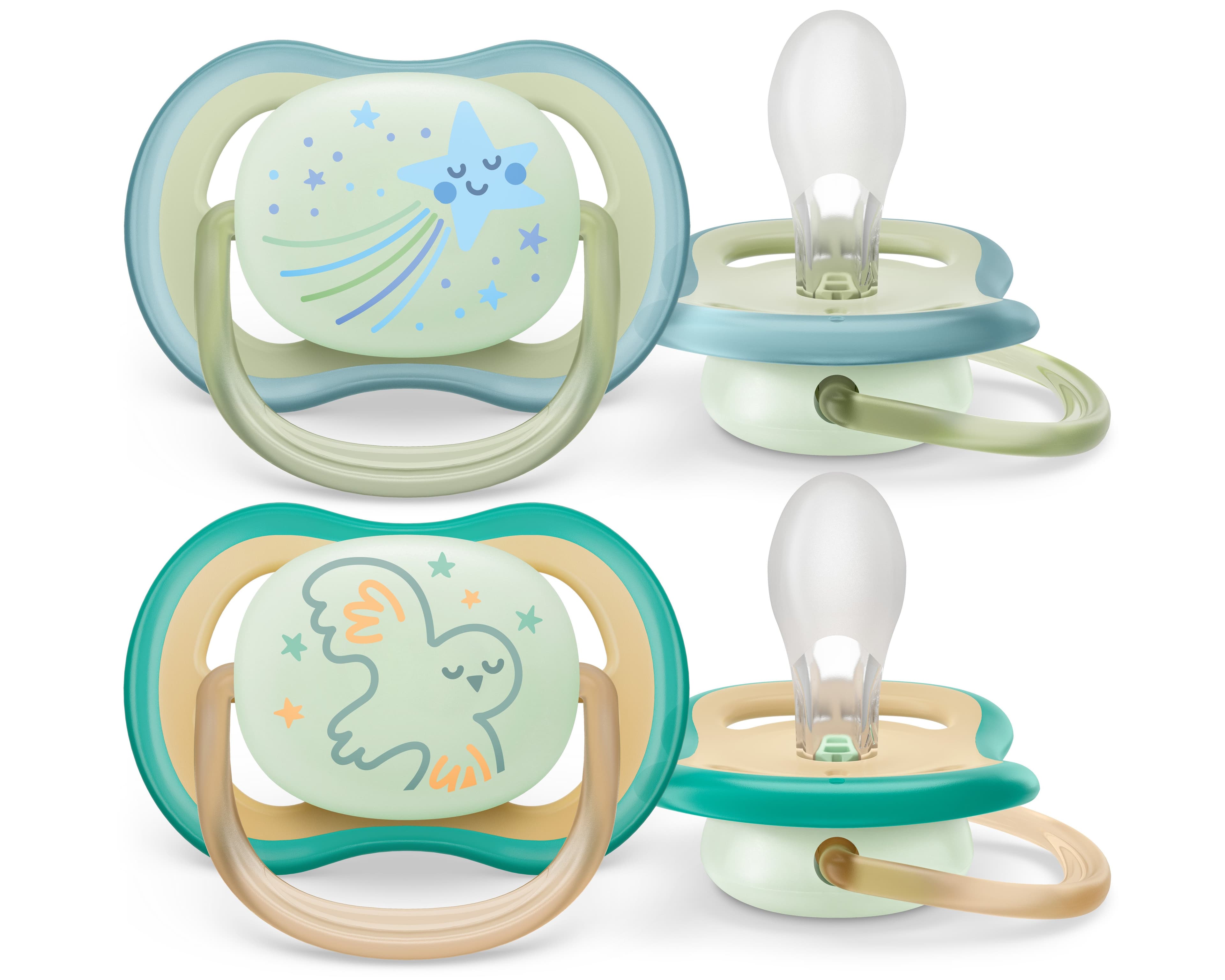 Philips Avent Ultra Air Nattnapp 0-6m Grön/Blå 2 st