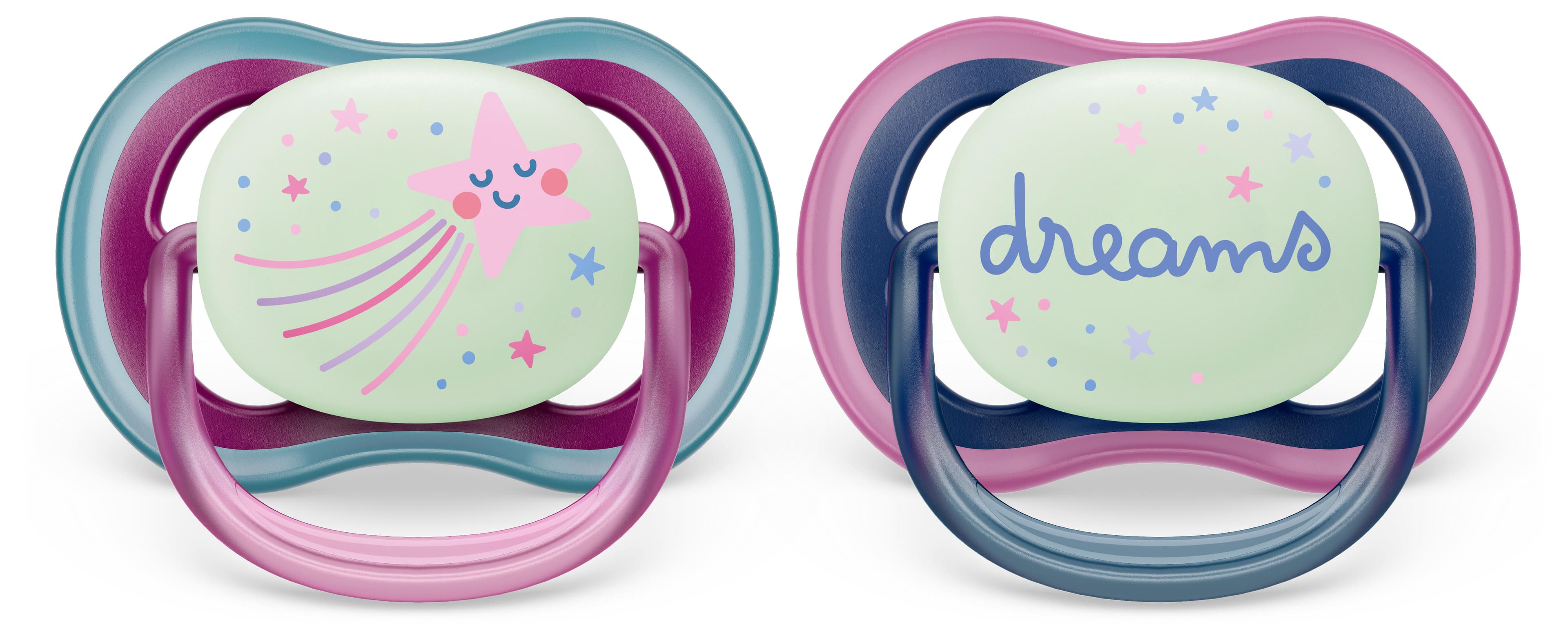 Philips Avent Ultra Air Nattnapp 6-18 månader Blå/Lila 2 st - produktbild 5