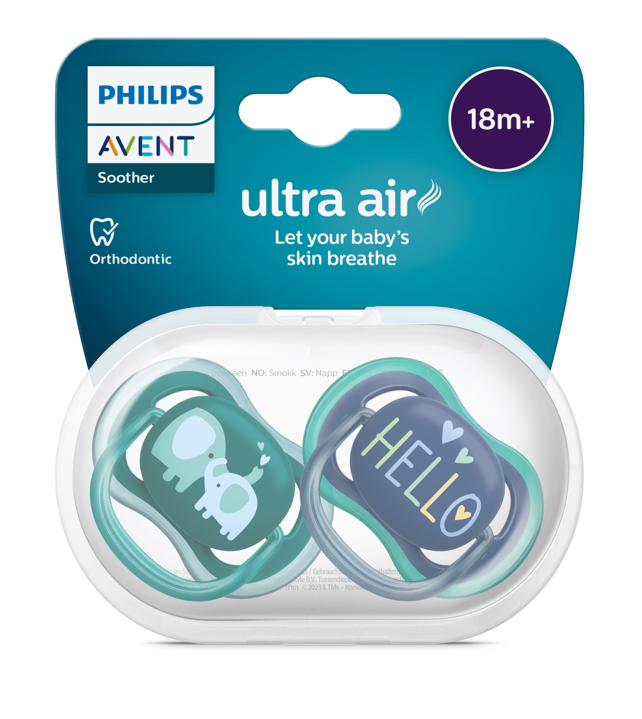 Philips Avent Ultra Air Napp 18m+ Grön/Blå 2 st 2