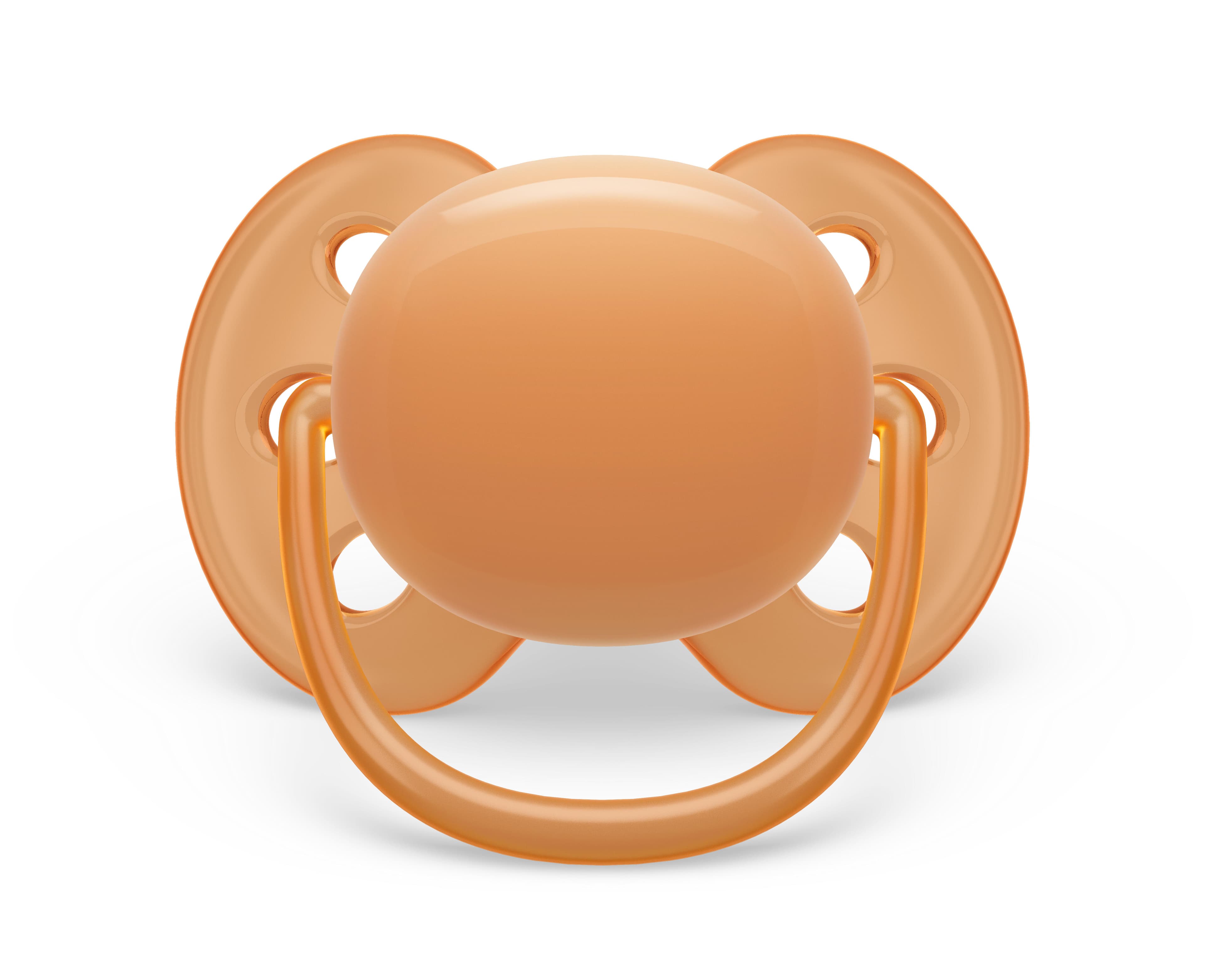 Philips Avent Ultra Soft Napp 6-18 mån Orange/Lila 2-pack - produktbild 3