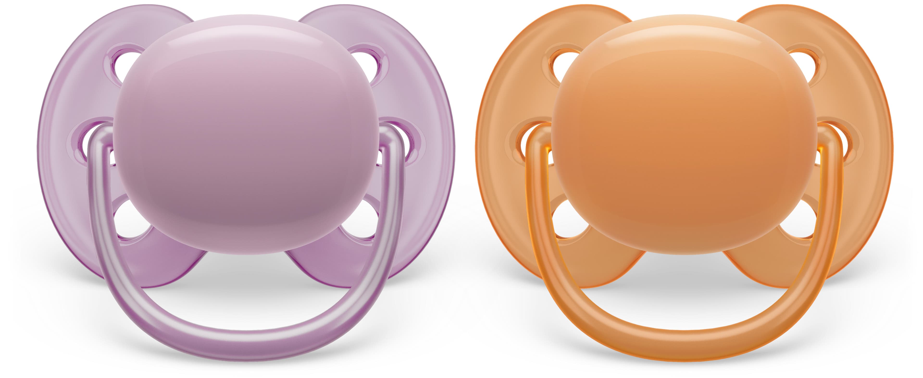 Philips Avent Ultra Soft Napp 6-18 mån Orange/Lila 2-pack - produktbild 5