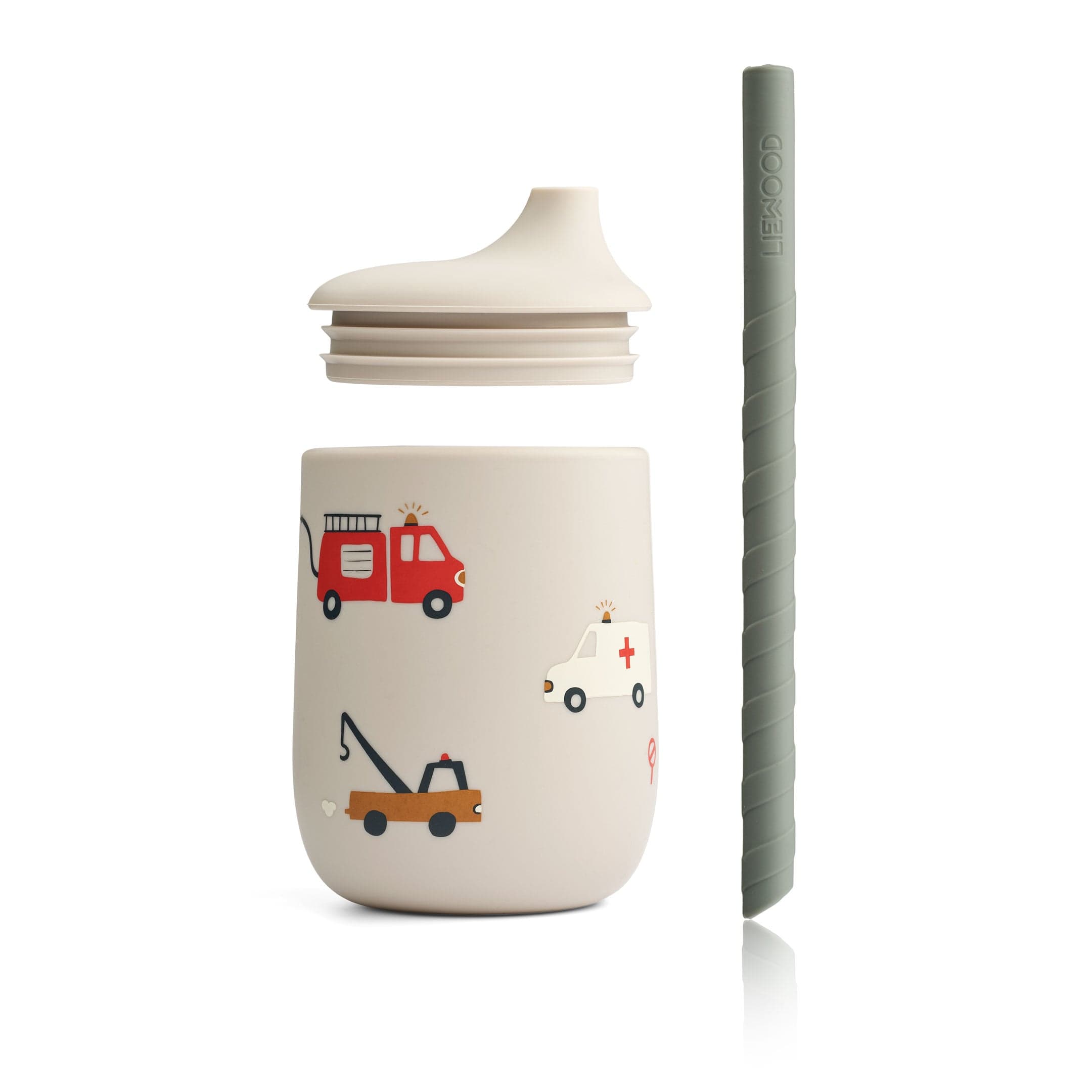 LIEWOOD Ellis Sugrörsmugg Emergency Vehicle 230 ml - produktbild 2
