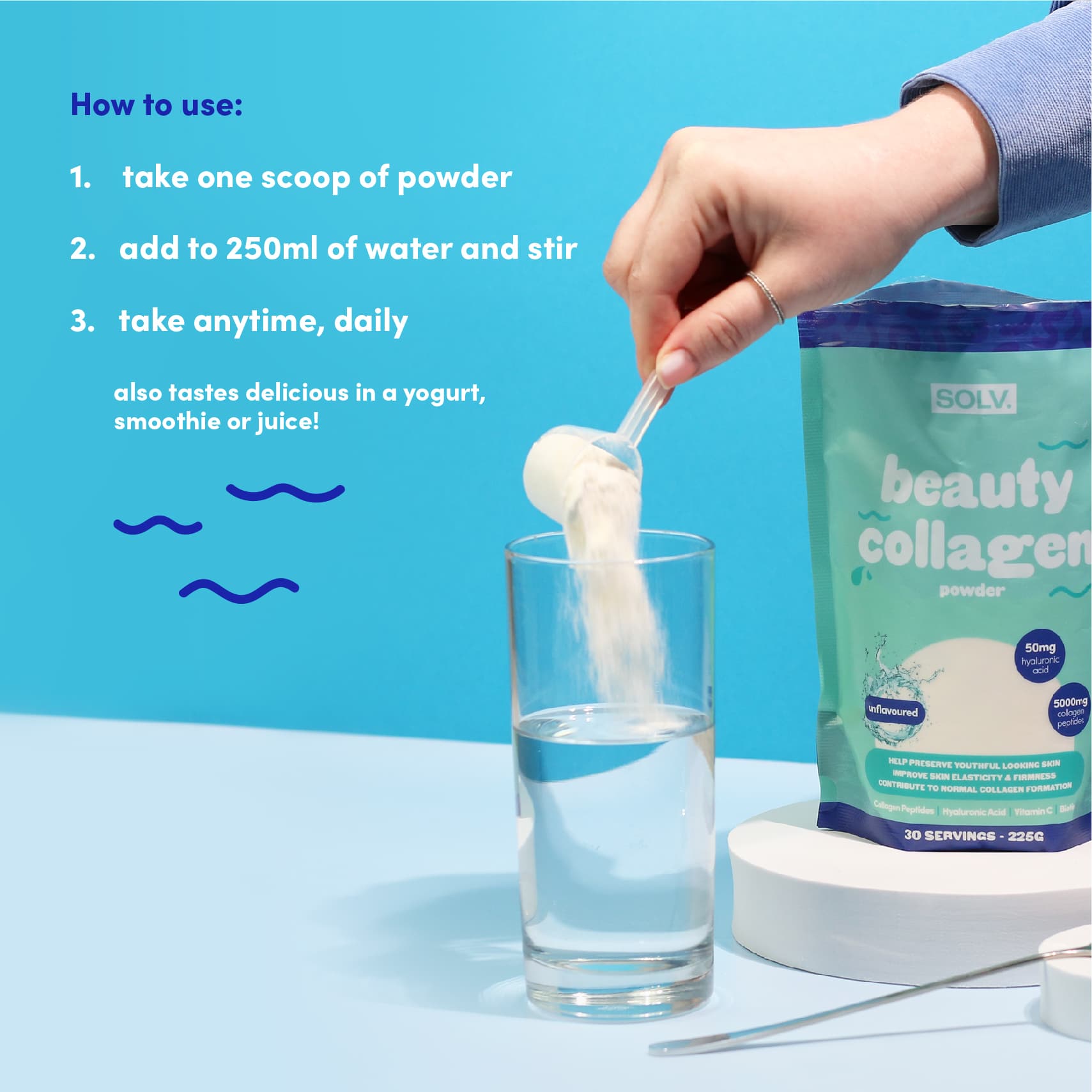 SOLV Beauty Collagen Unflavoured 225 g 3