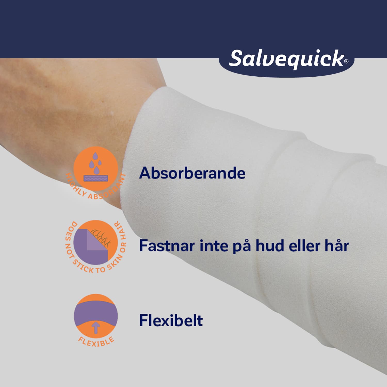 SalvequickMED Foam bandage 8 cm 2