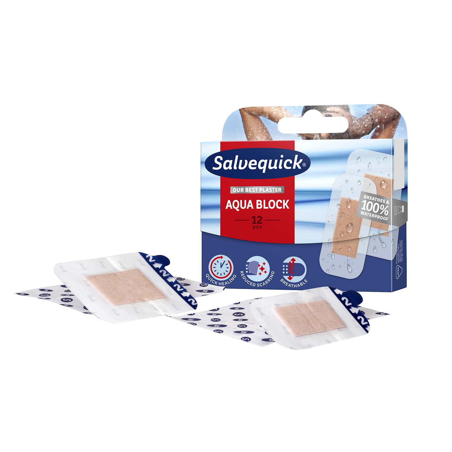 Salvequick Aqua Block plåster 12 st 4