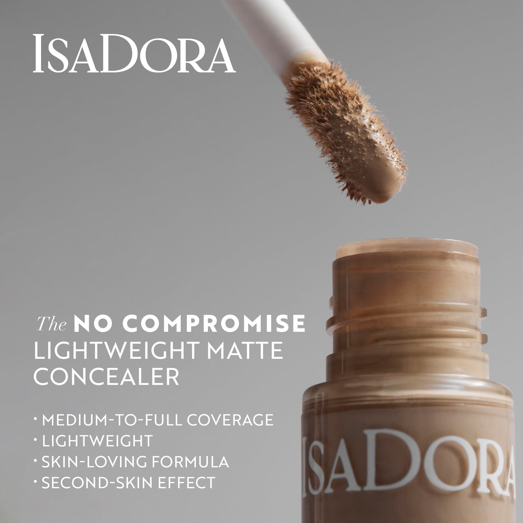 IsaDora No Compromise Lightweight Matte Concealer 1NC 10 ml - produktbild 5