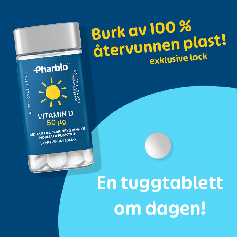 Pharbio Vitamin D 50 µg 90 tuggtabletter 3